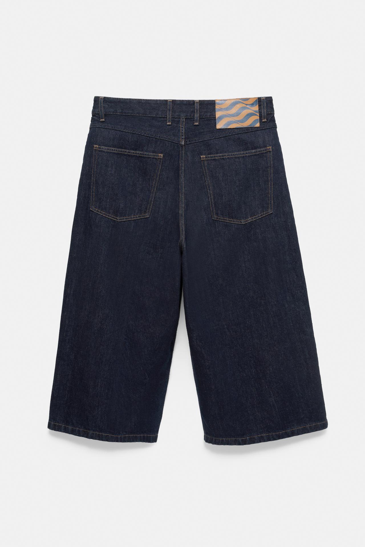 Embroidered STWD jorts — Navy