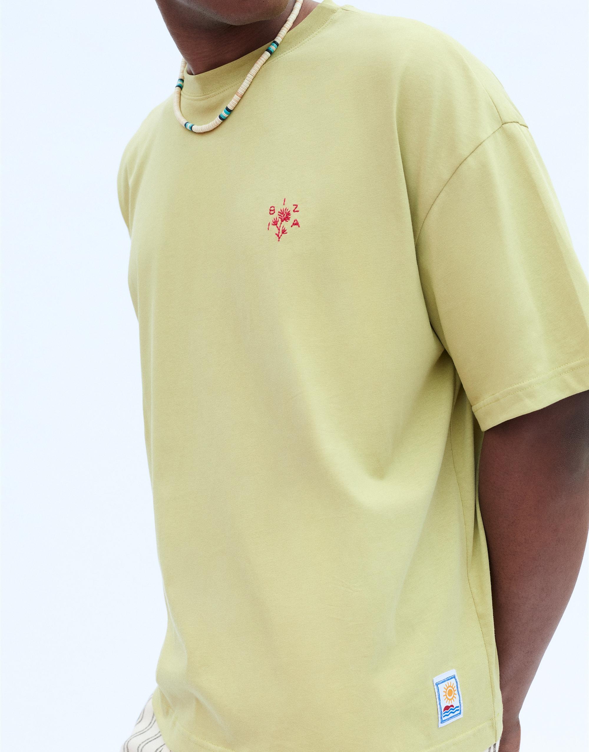 Ibiza embroidered boxy-fit T-shirt — Green
