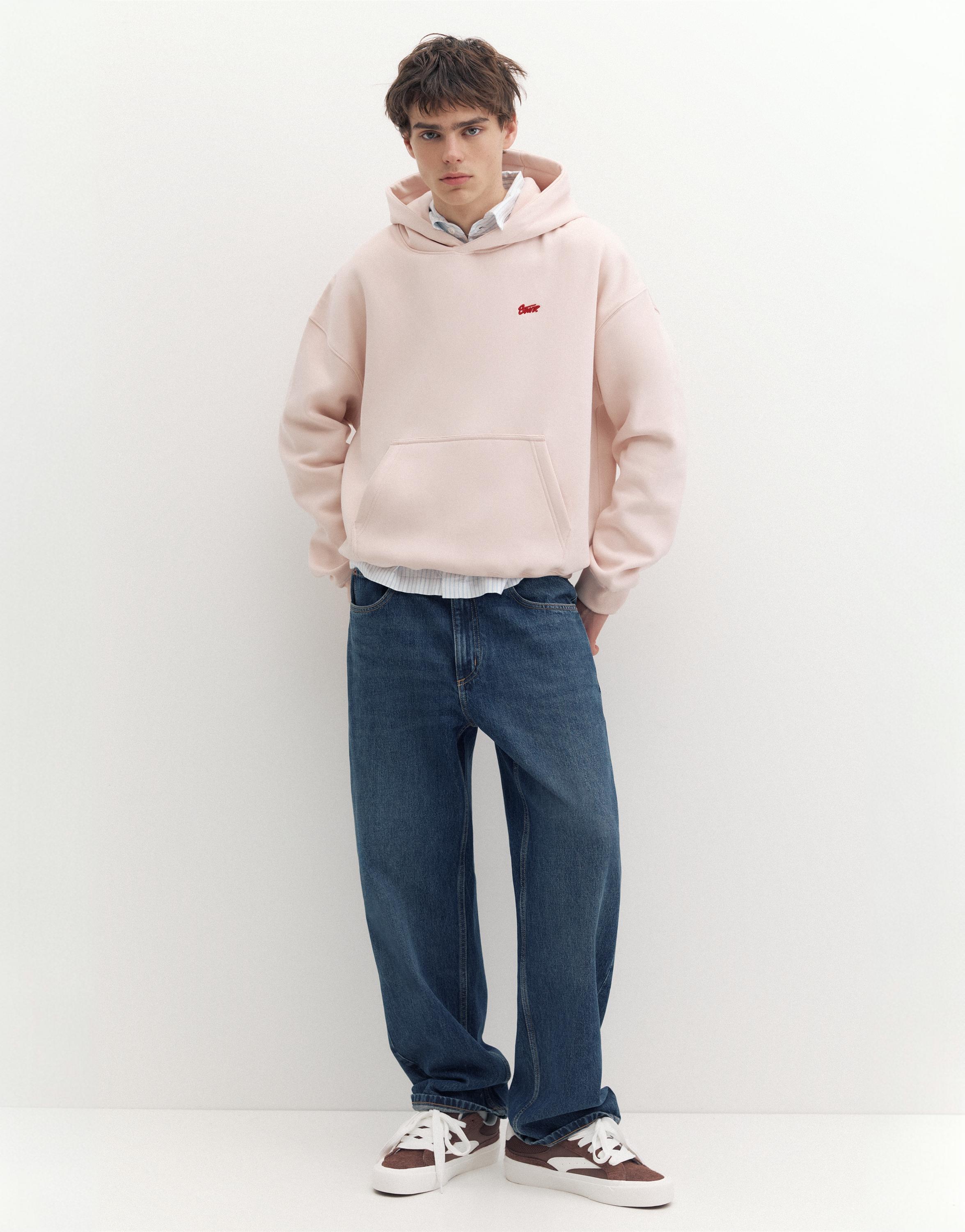 STWD logo boxy hoodie — Pink