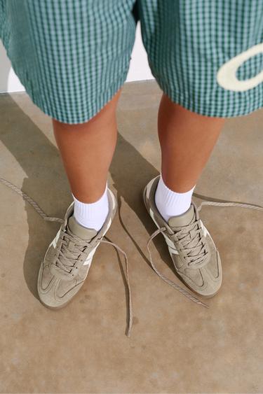 Lace-up retro trainers — Brown 2
