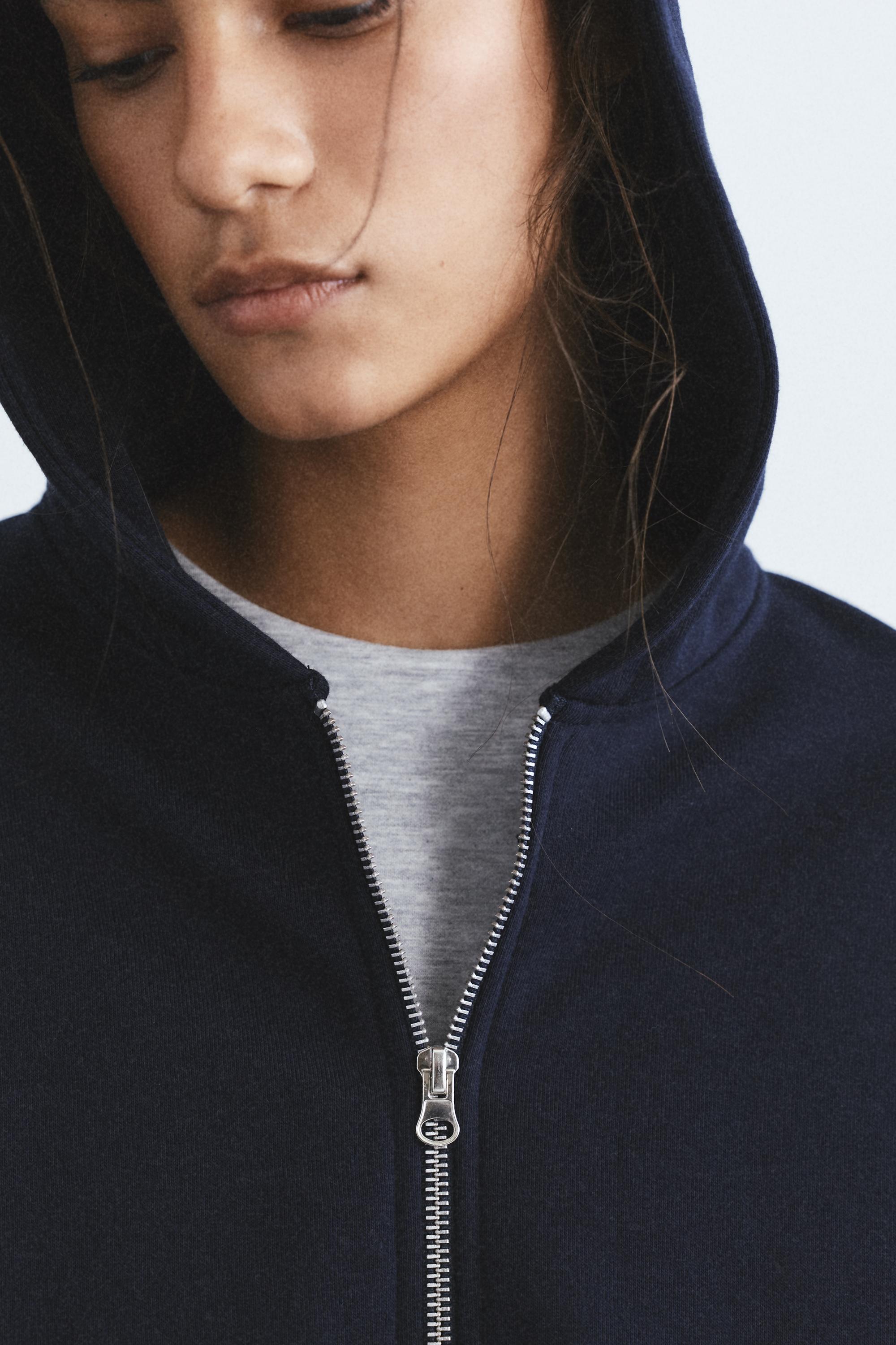 Hoodie with zipper — Navy