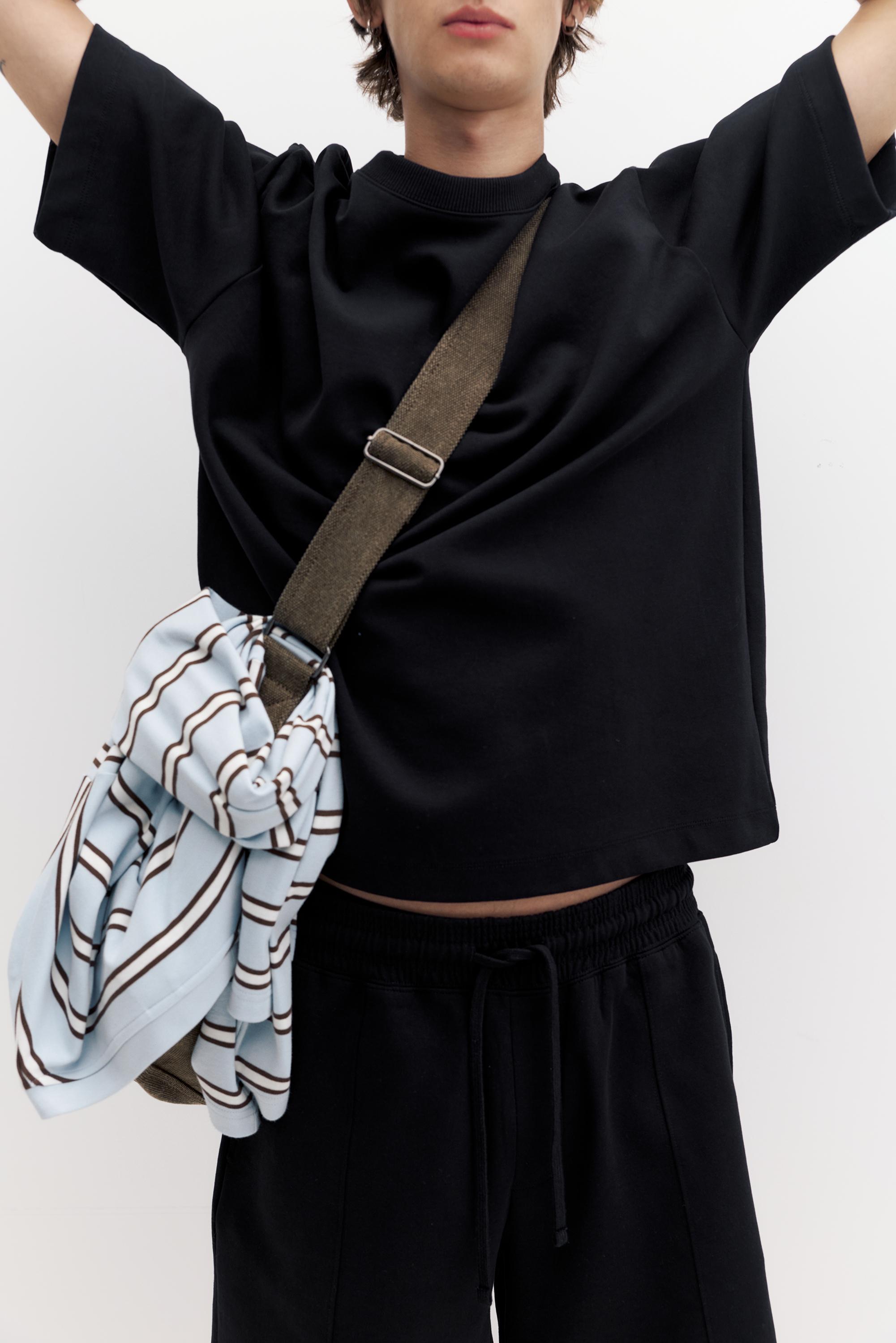 Interlock short sleeve sweatshirt — Black