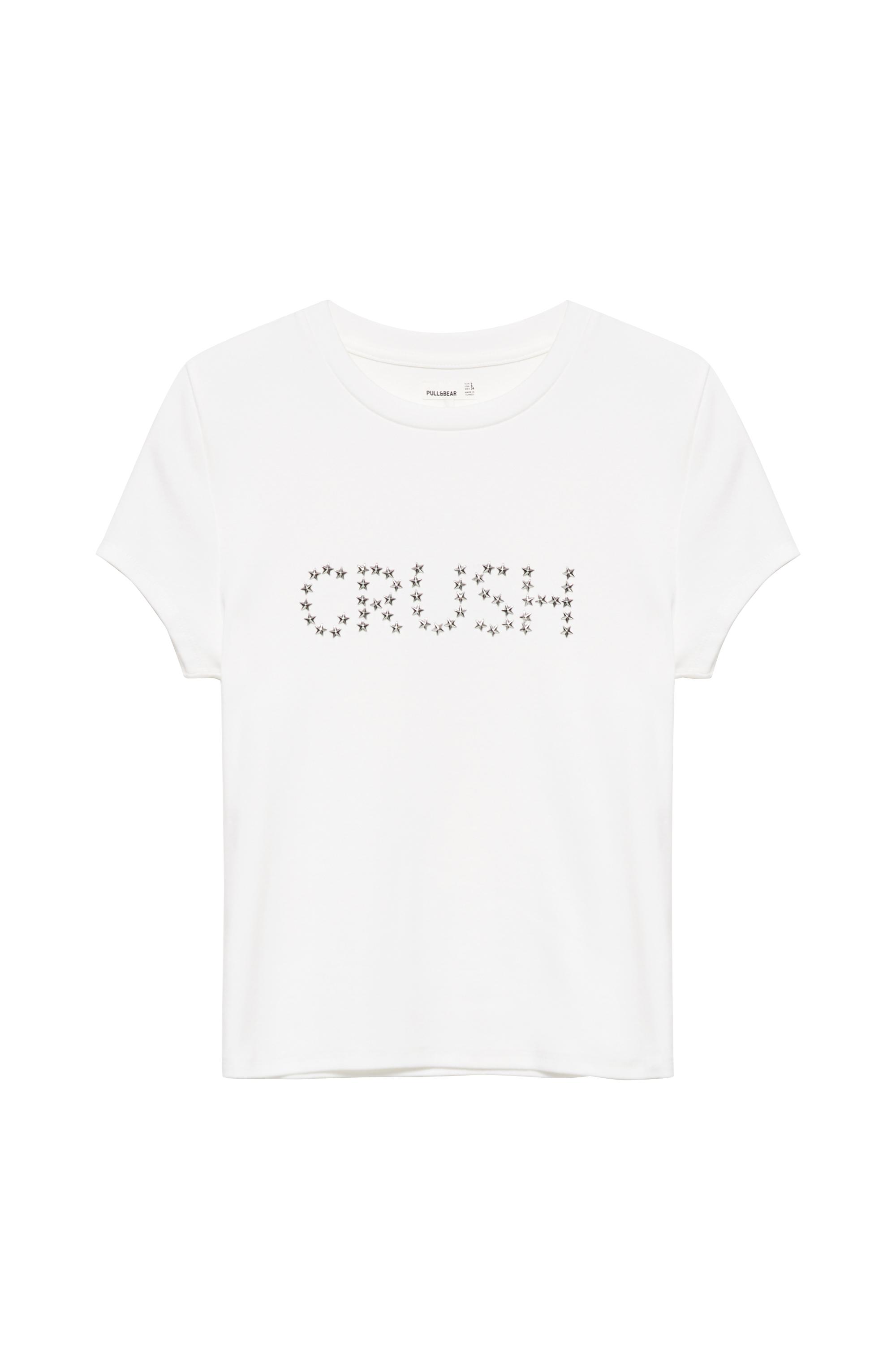Pull&Bear Yıldız grafikli slim fit tişört