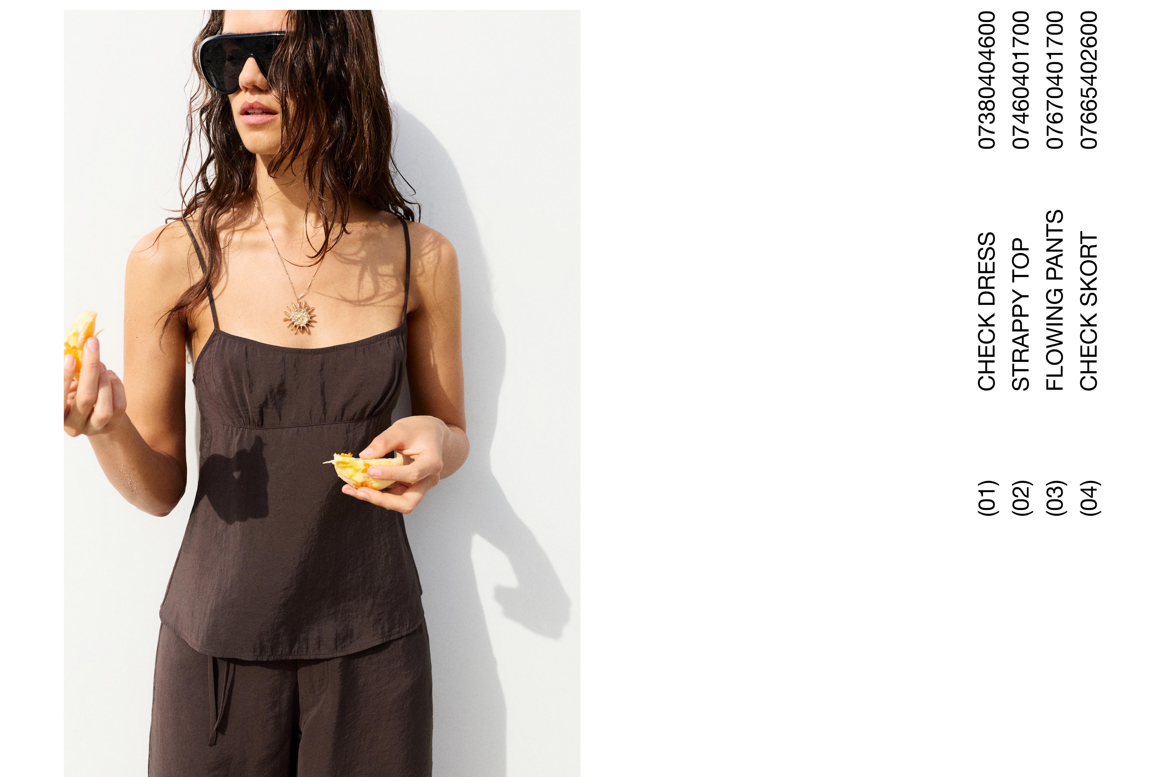 Flowing strappy top — Brown