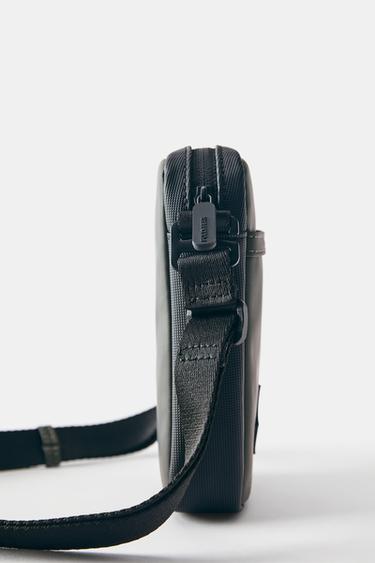 Rubberised crossbody bag — Khaki 3