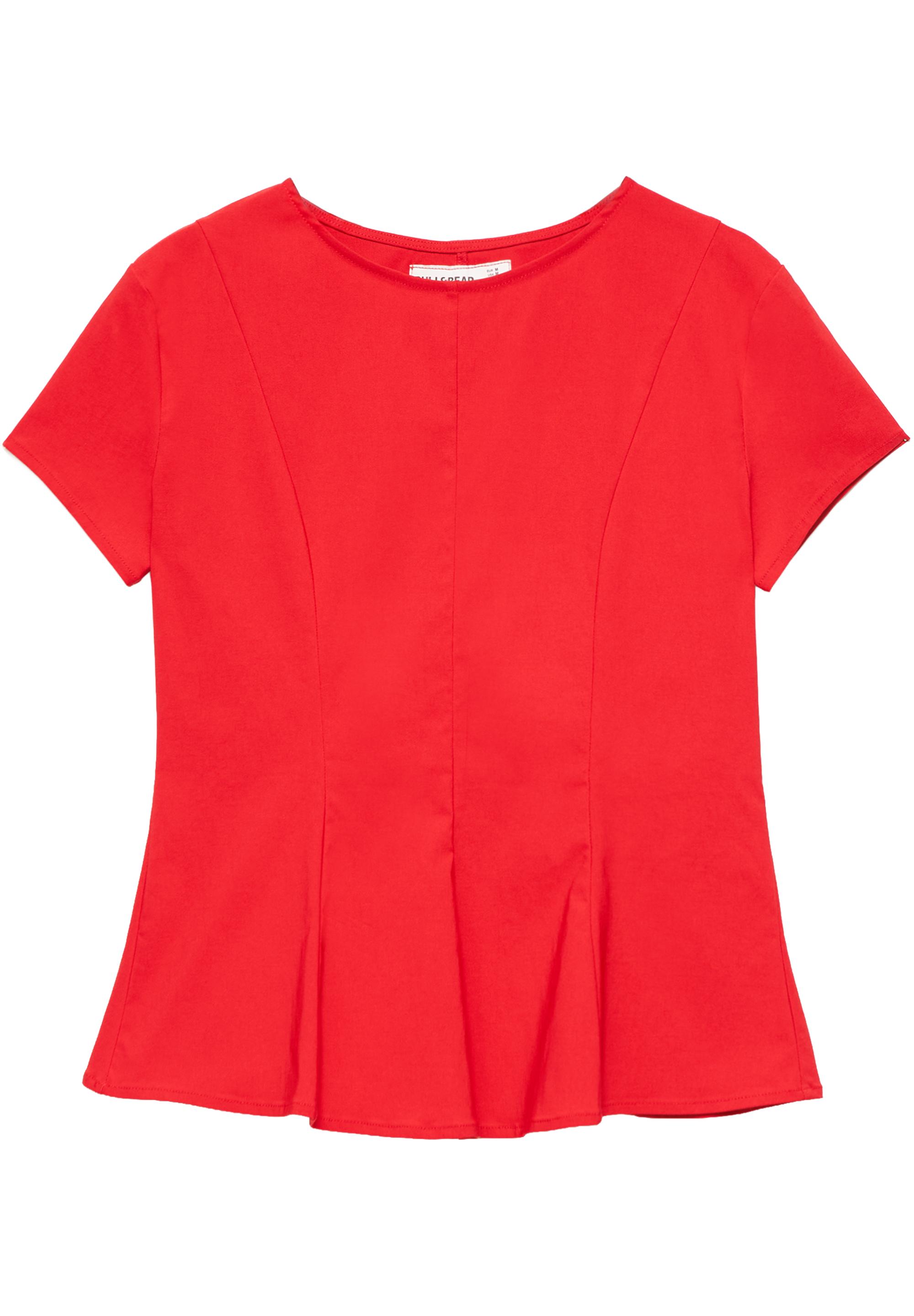 Peplum top — Red