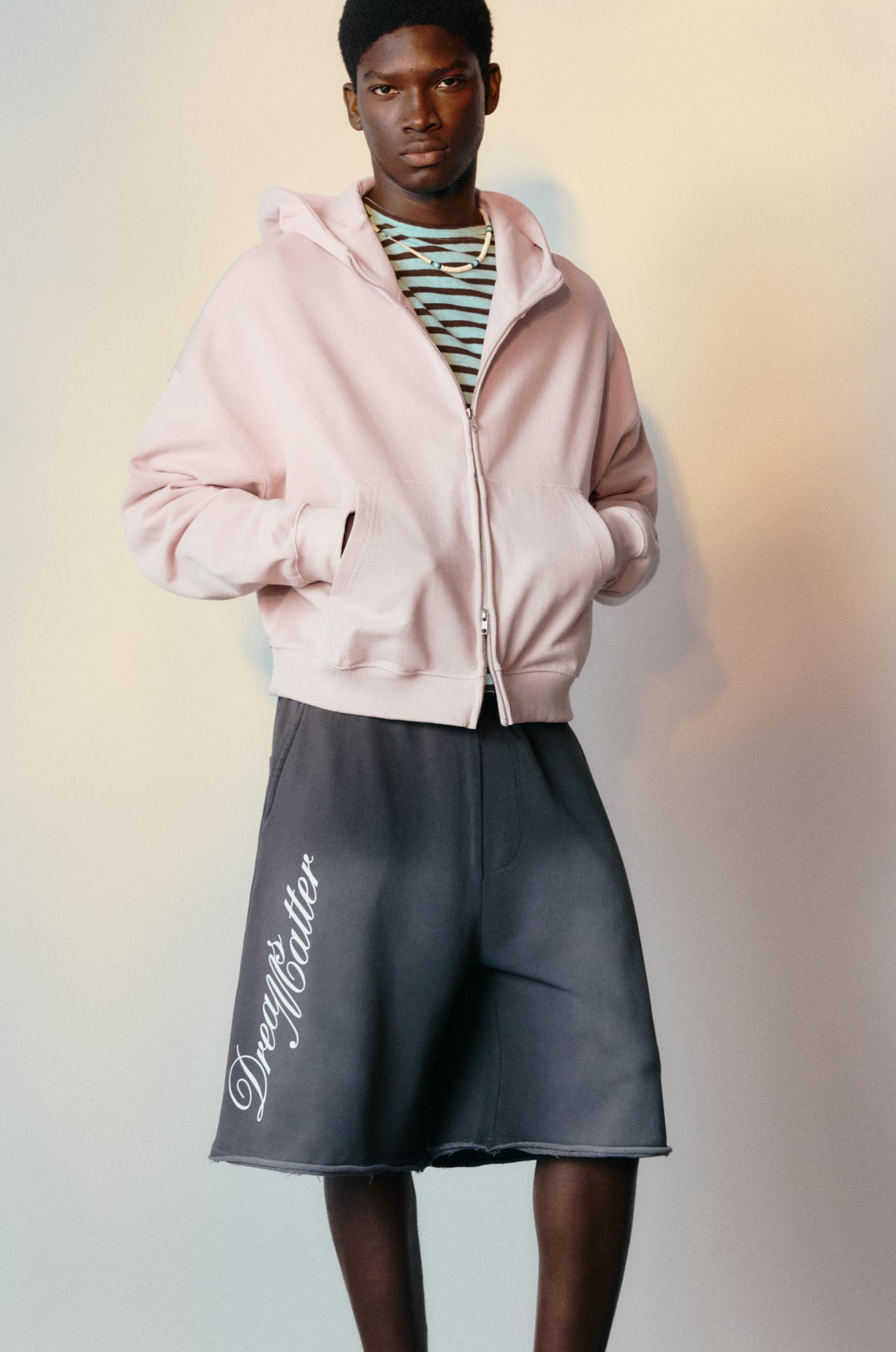 Oversize zip-up hoodie — Pink