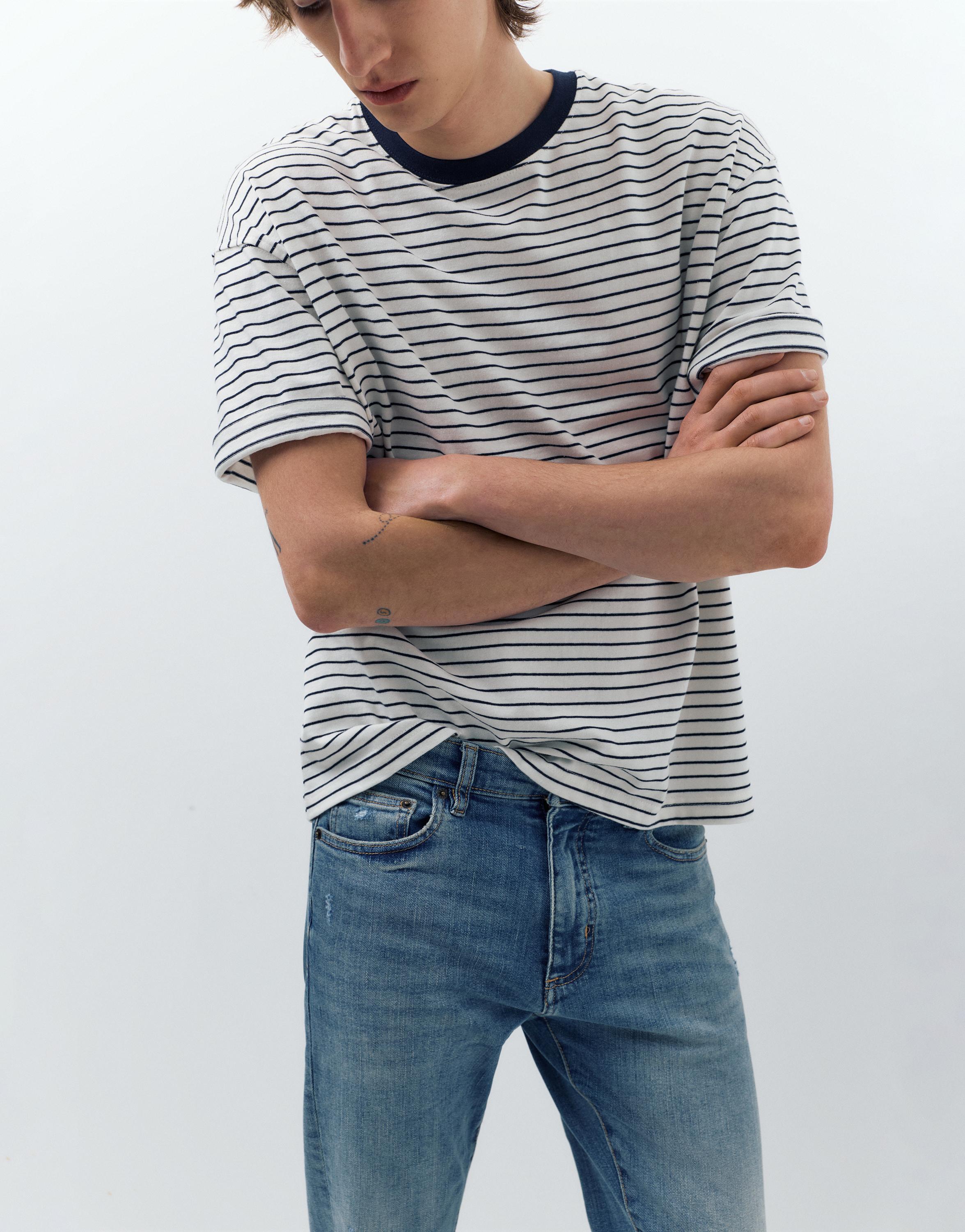 Ripped skinny jeans — Medium blue