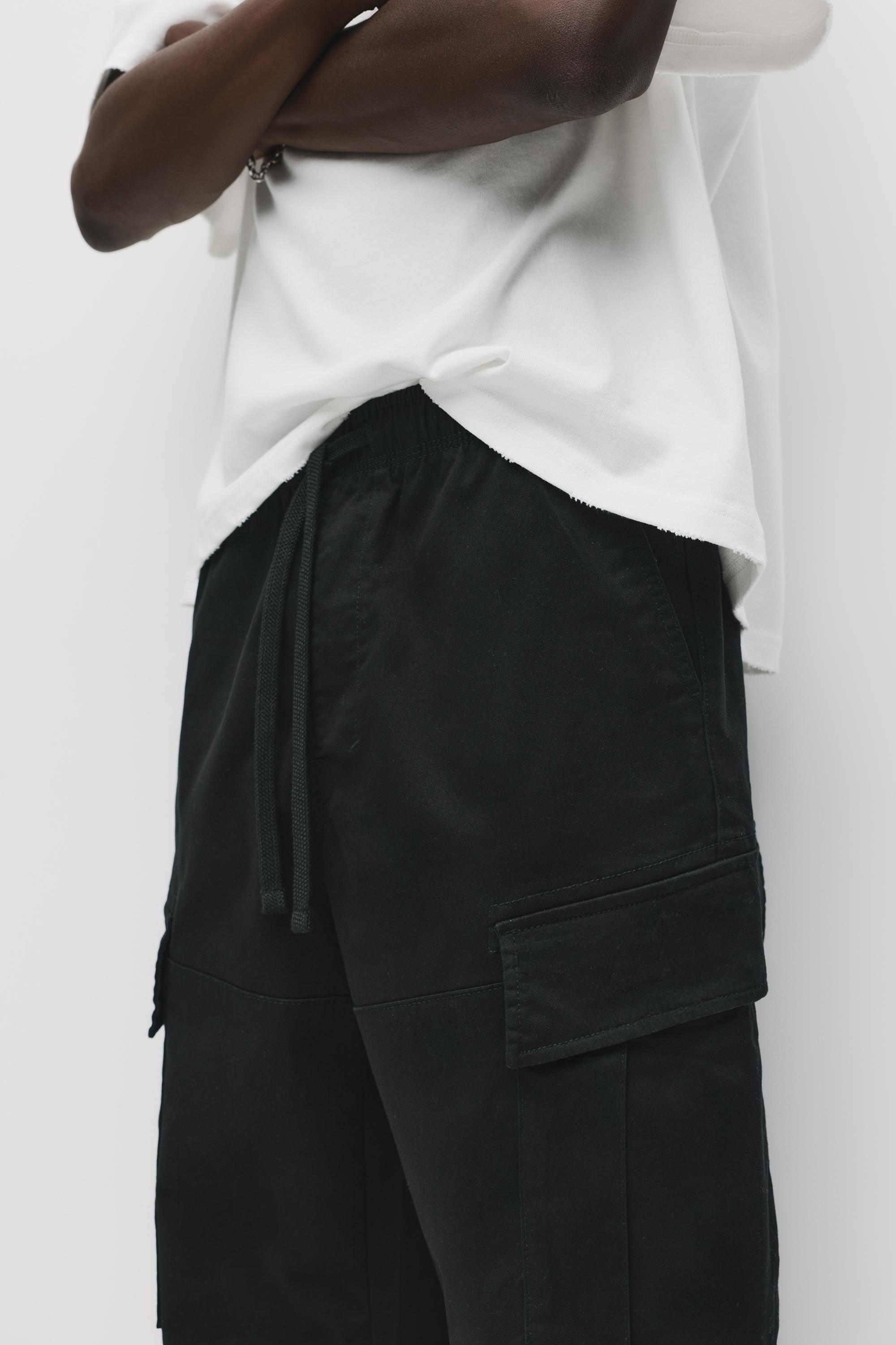 Cargo jogger trousers — Black