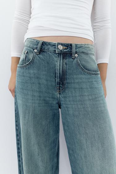 Low-rise baggy jeans — Green blue 4