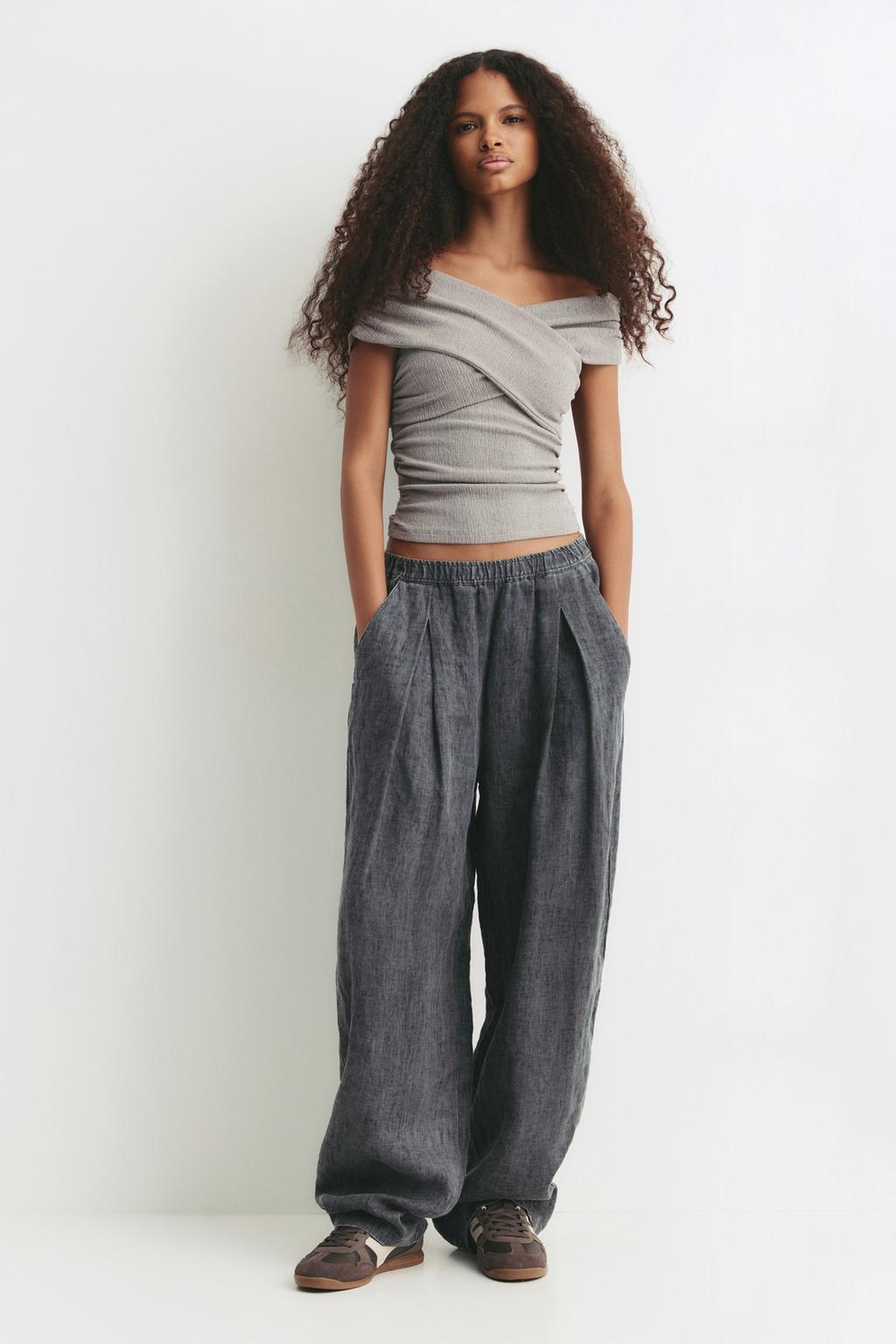 Top bardot escote cruzado PULL&BEAR