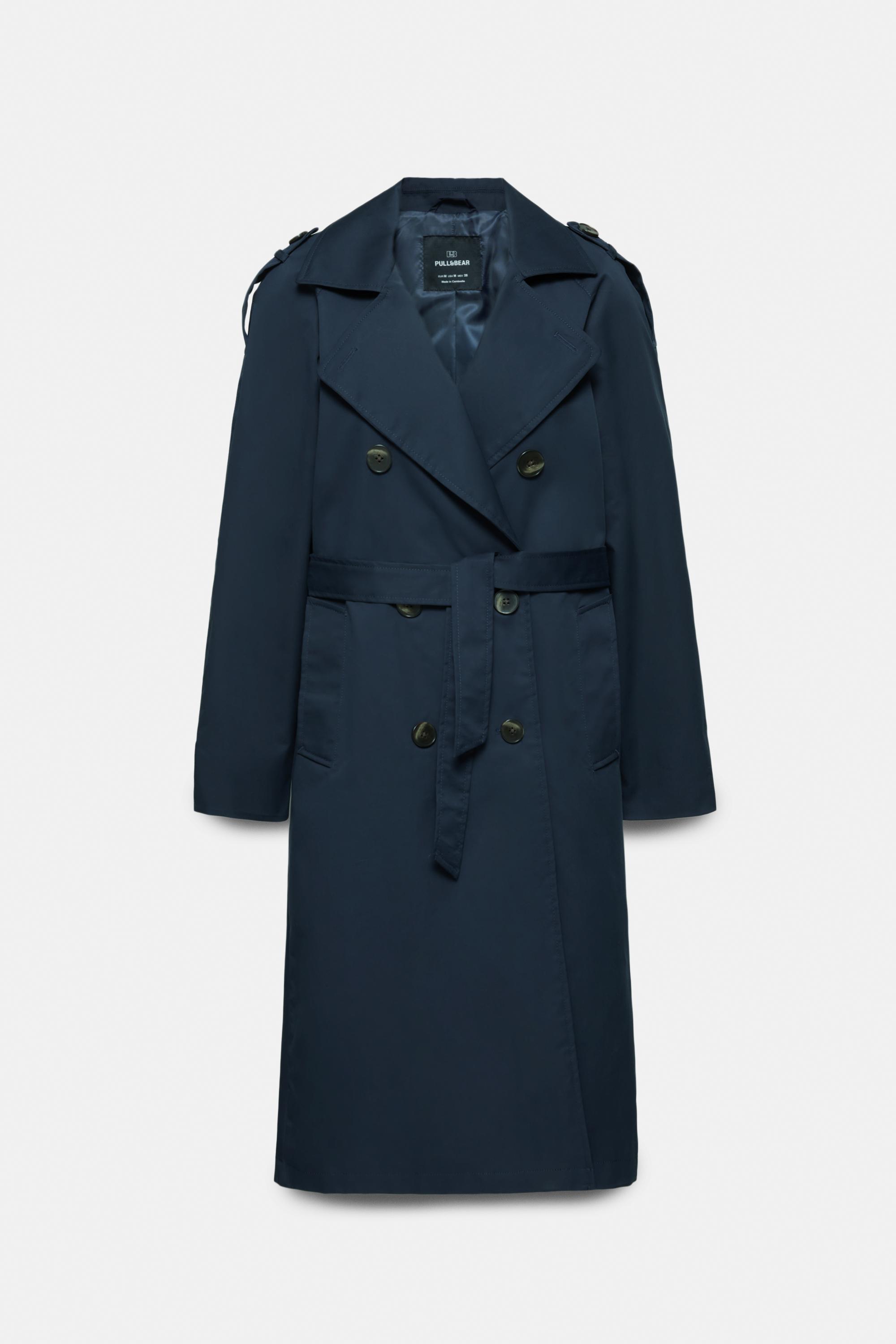 Kemerli uzun trençkot - Görsel 57