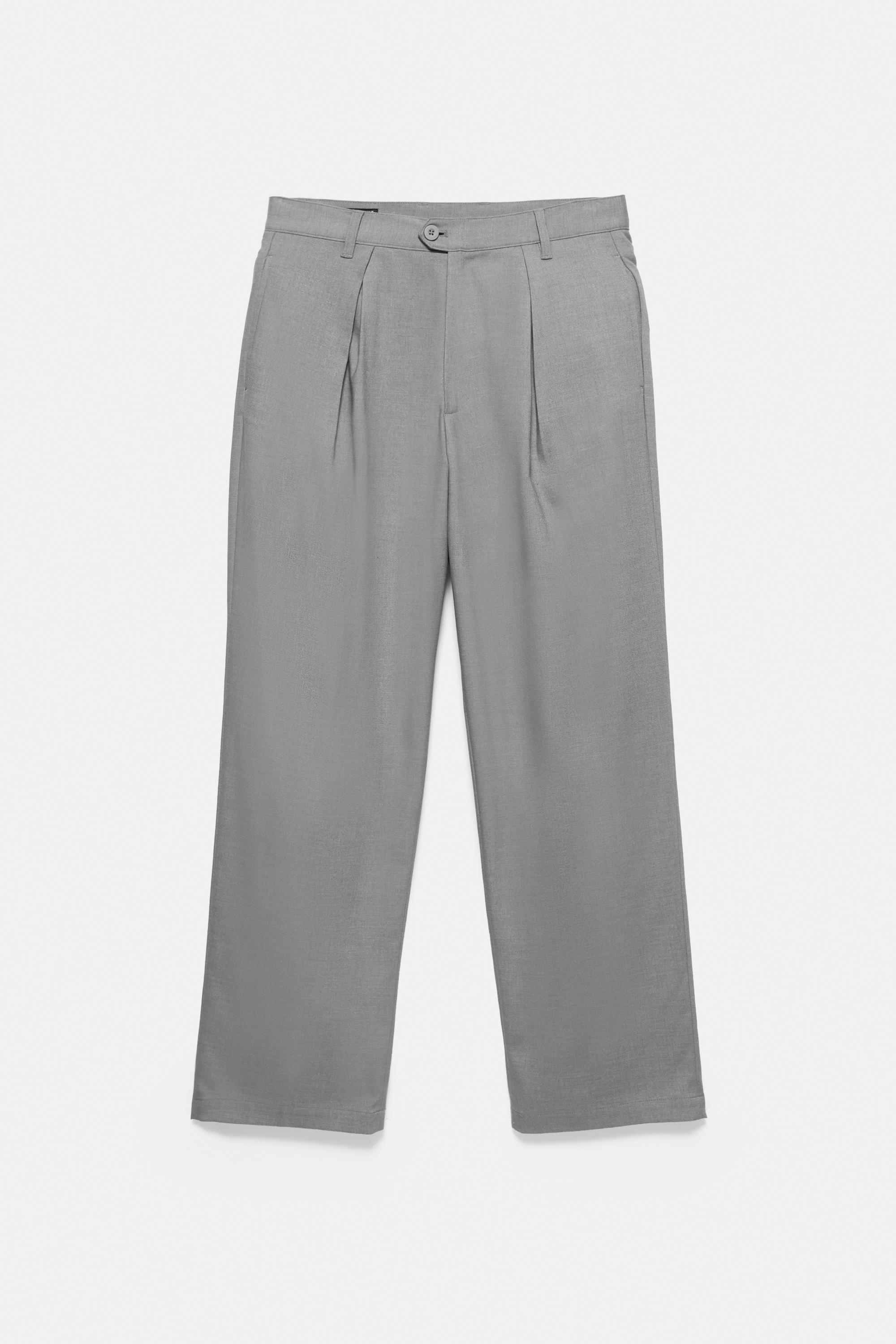 Darted tailored straight trousers — Grey