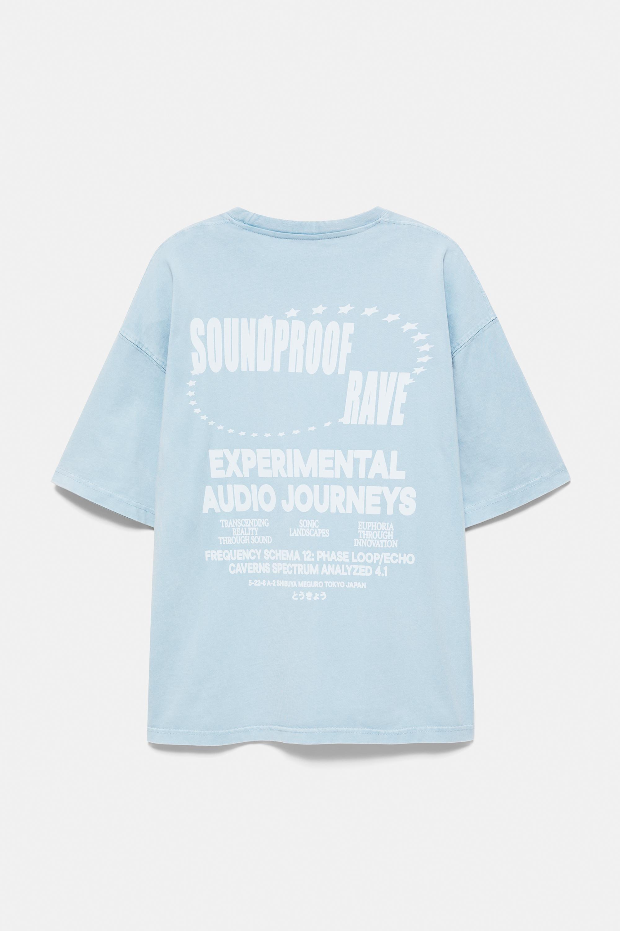 STWD boxy T-shirt — Pastel blue (alternate view)
