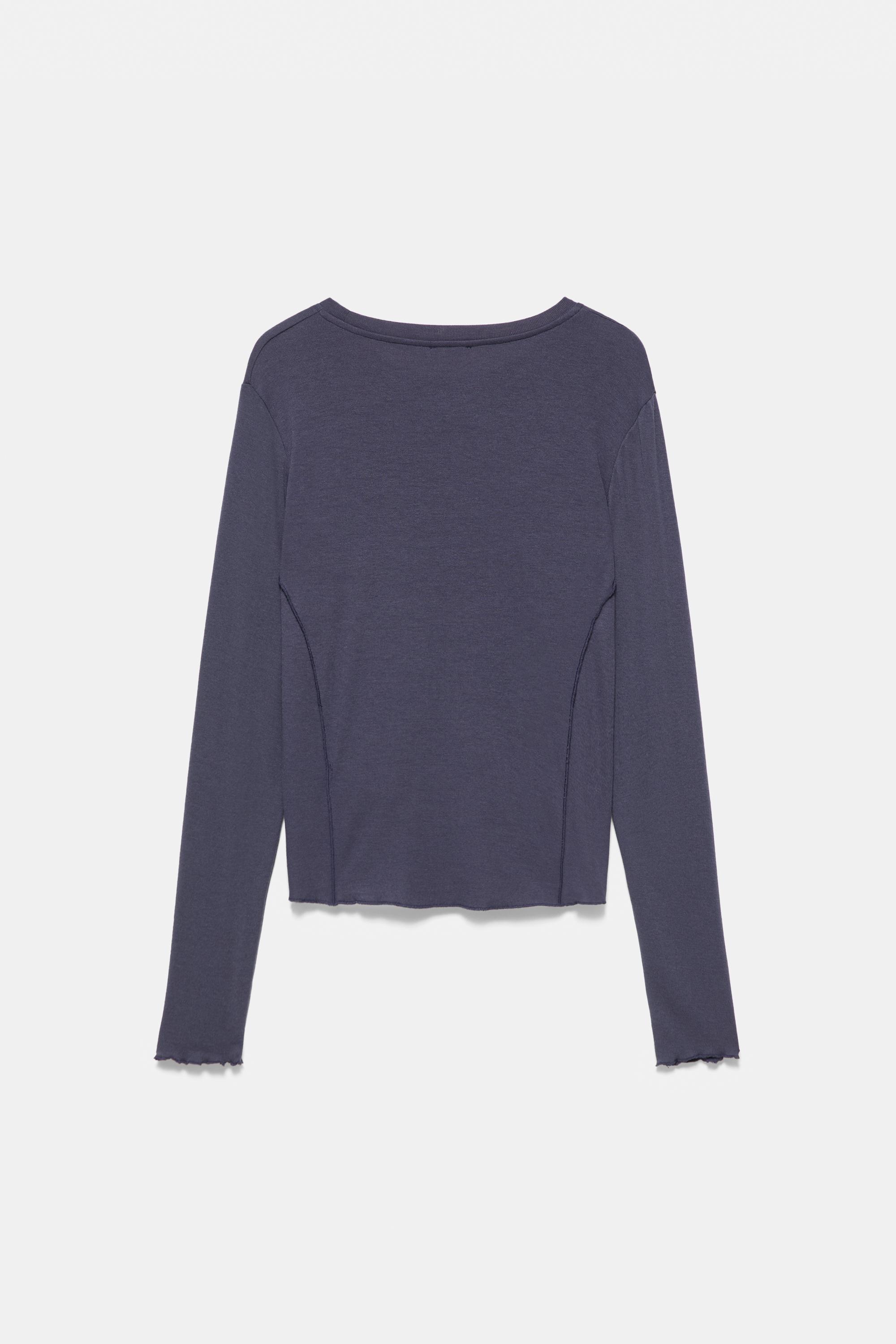 Pull&Bear Dikiş detaylı grafik tişört görsel 5