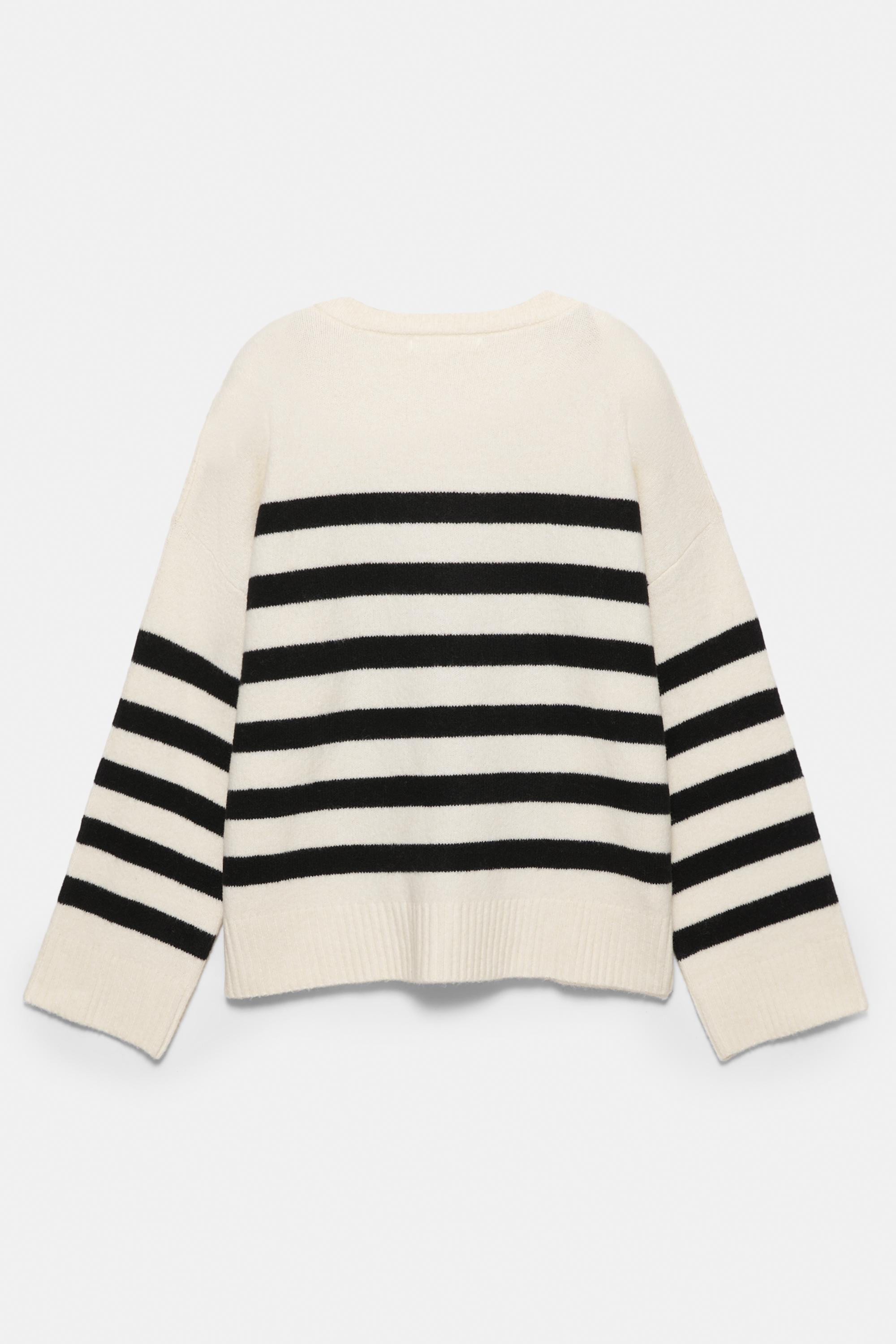 Striped jumper — Ecru