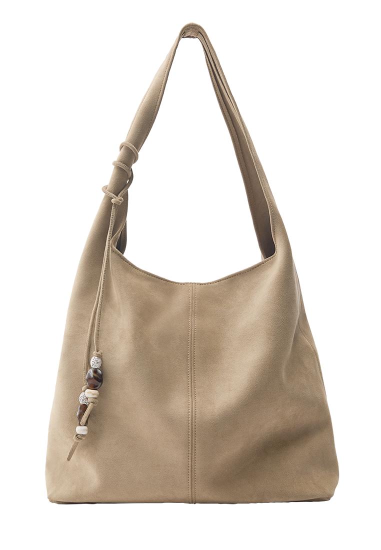 Embellished tote bag — Beige