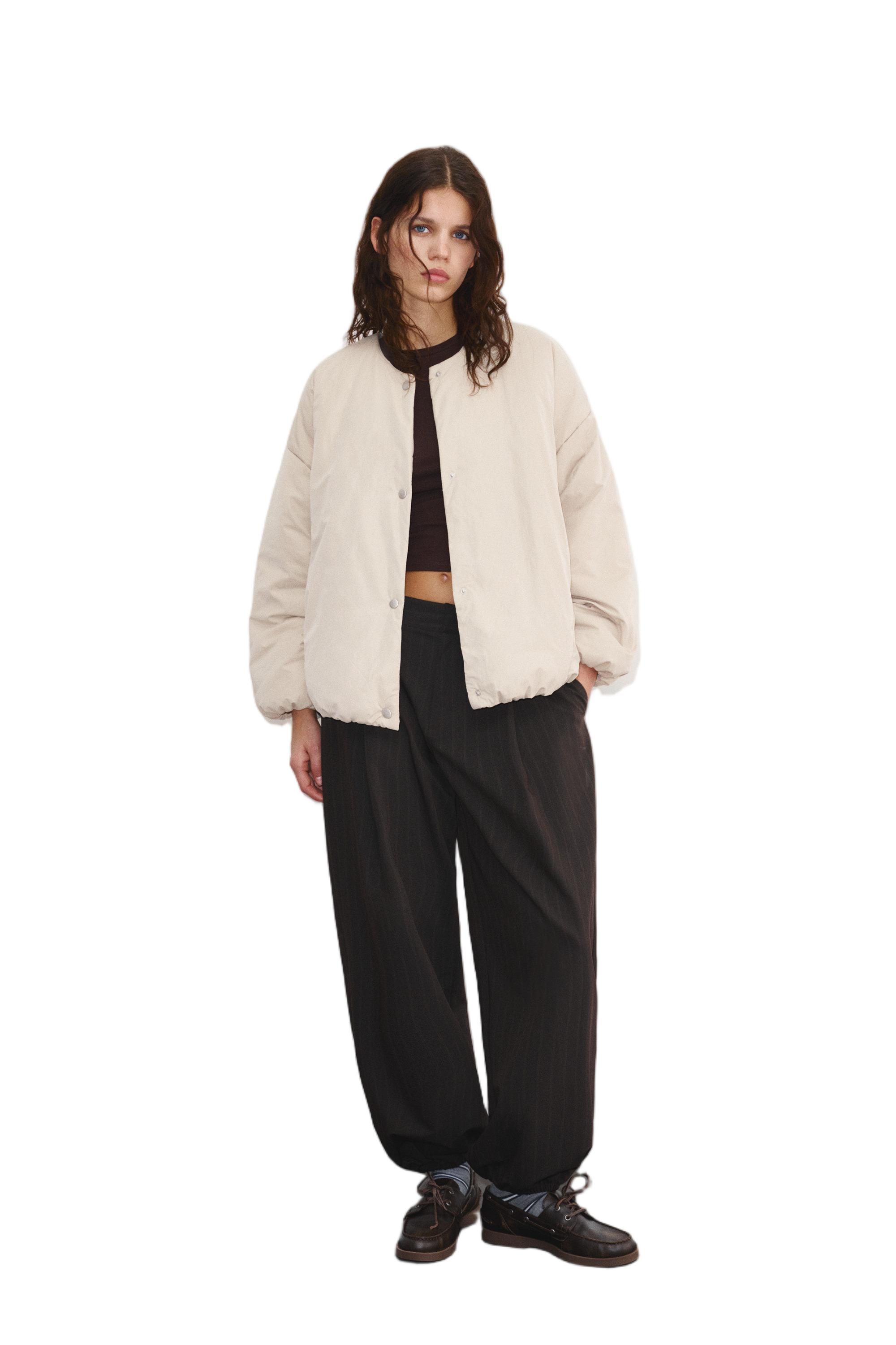 Çıtçıt düğmeli şişme mont - Görsel 19