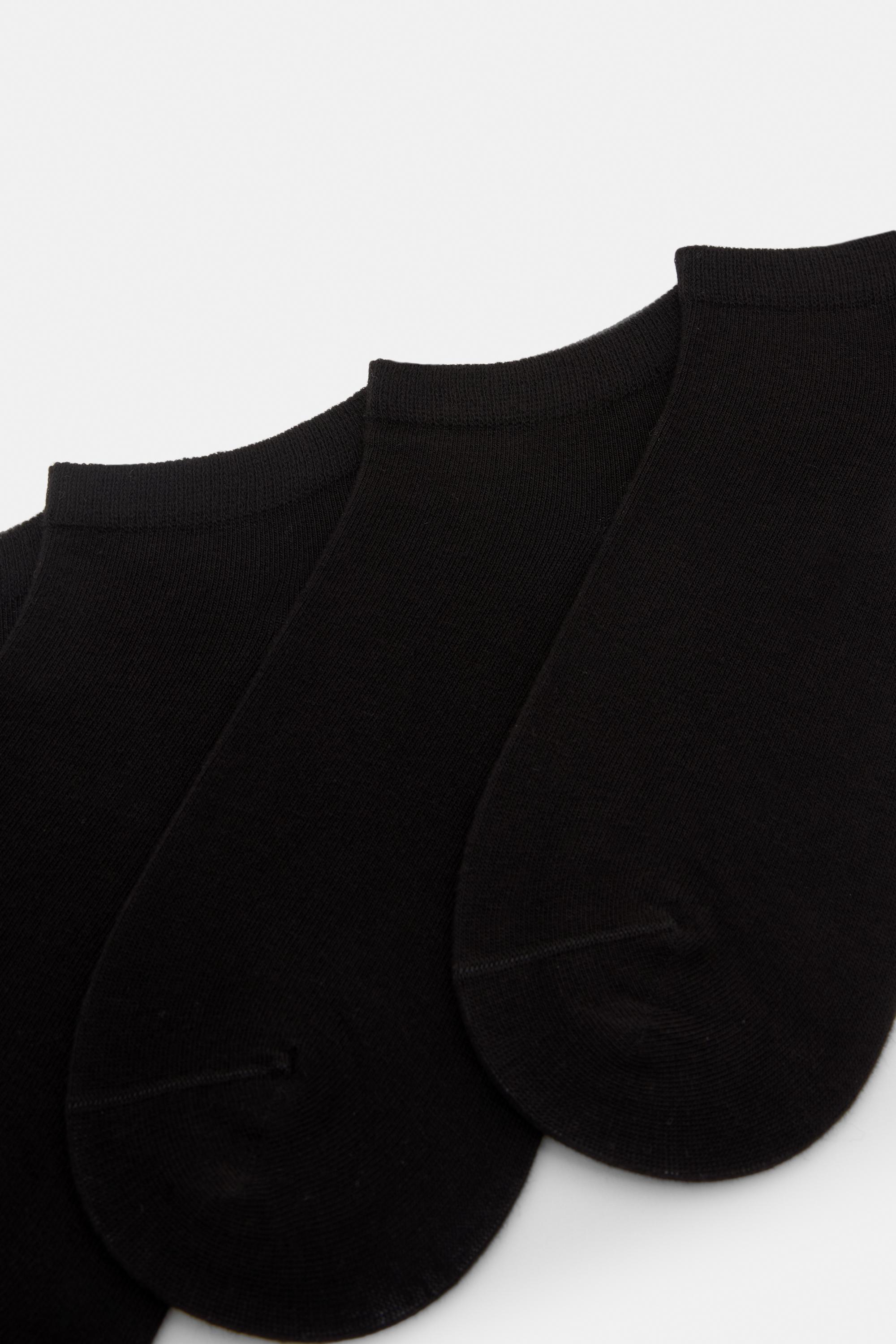 Pack of 4 pairs of ankle socks — Black