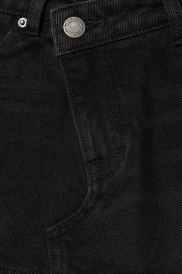 Cross-waist denim skort — Black 8