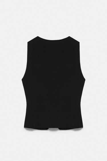 Cut-out embellished top — Black 3