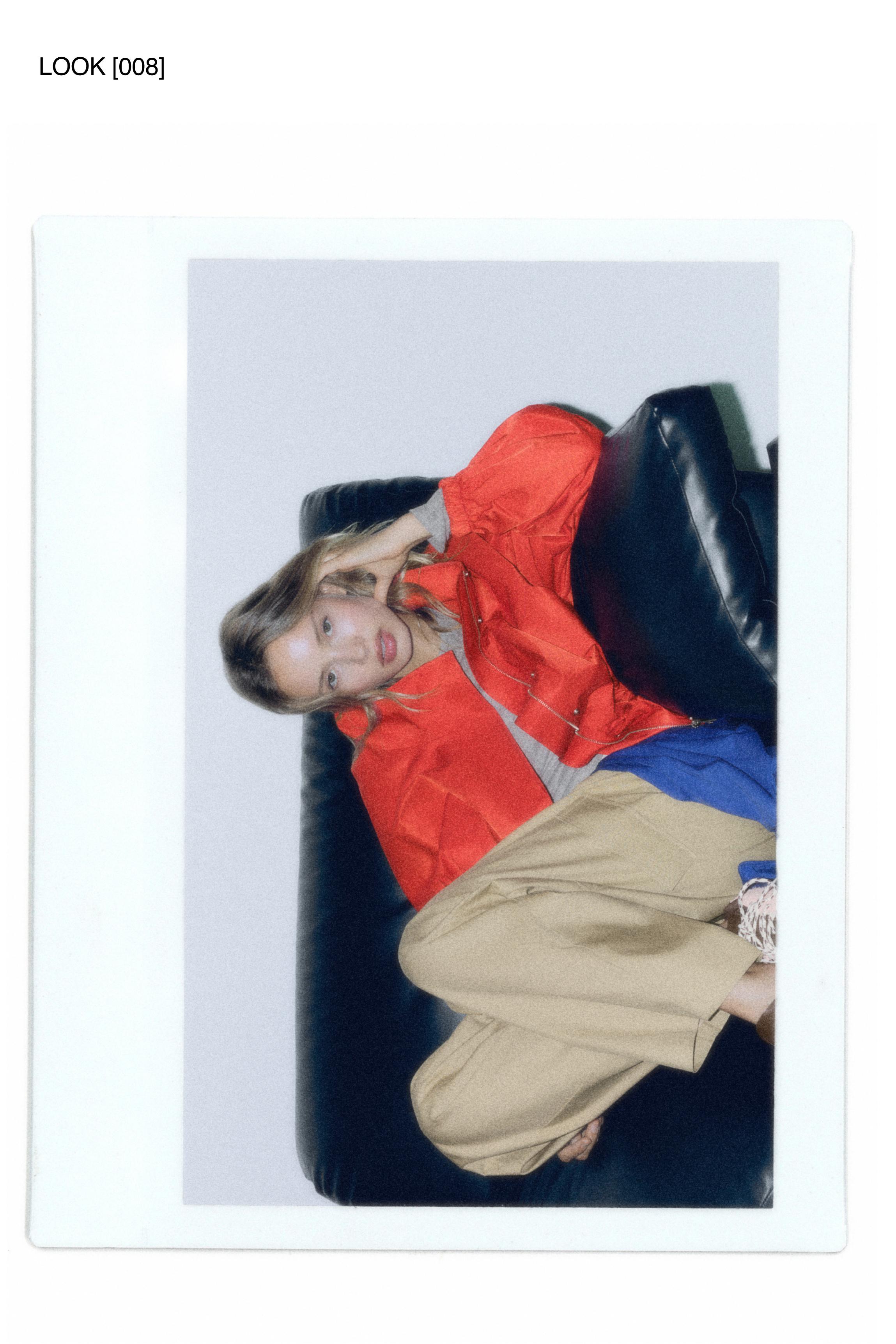 Drawstring waist jacket — Red