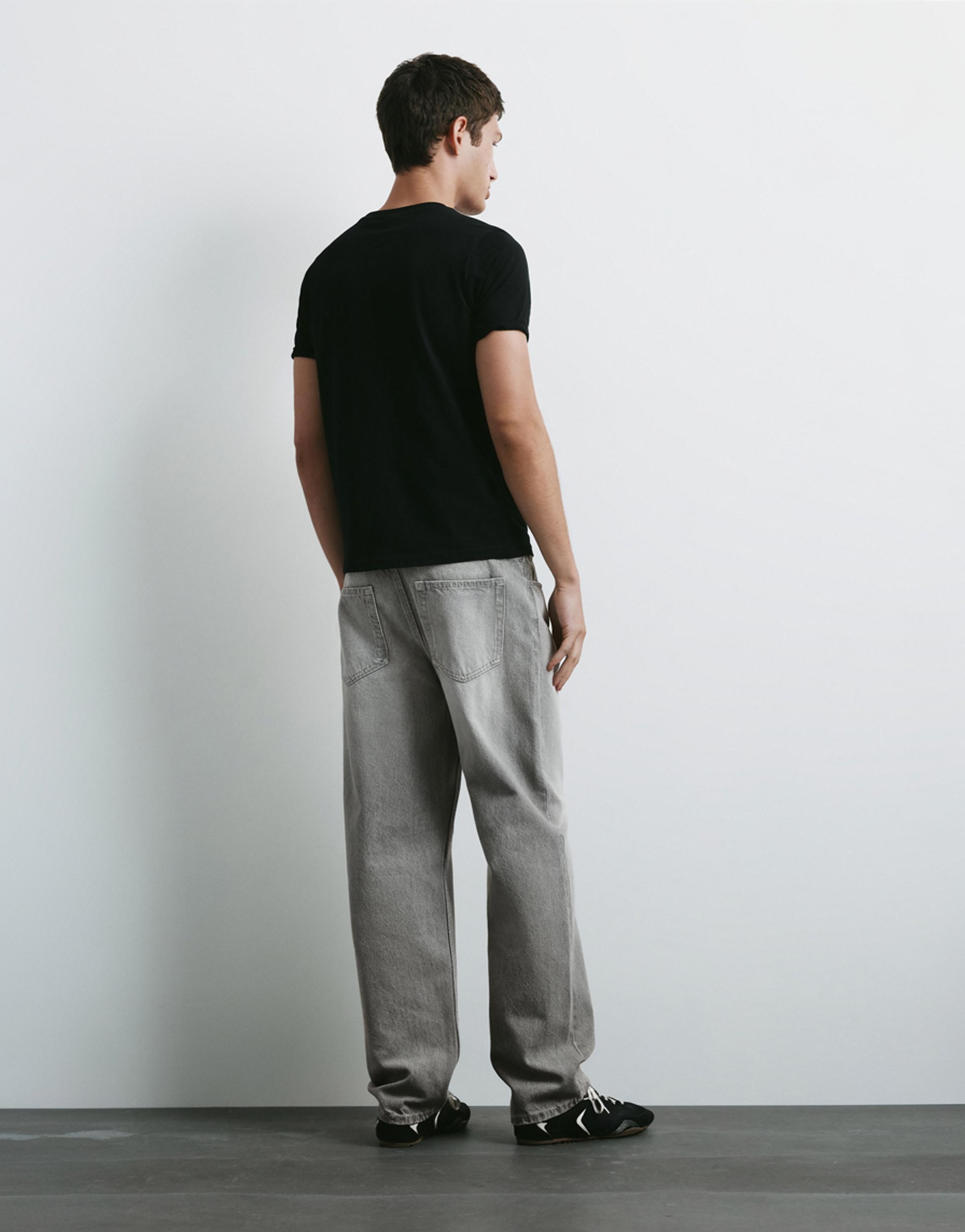 Straight-leg jeans — Dark grey