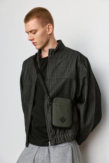 Rubberised crossbody bag — Khaki 2