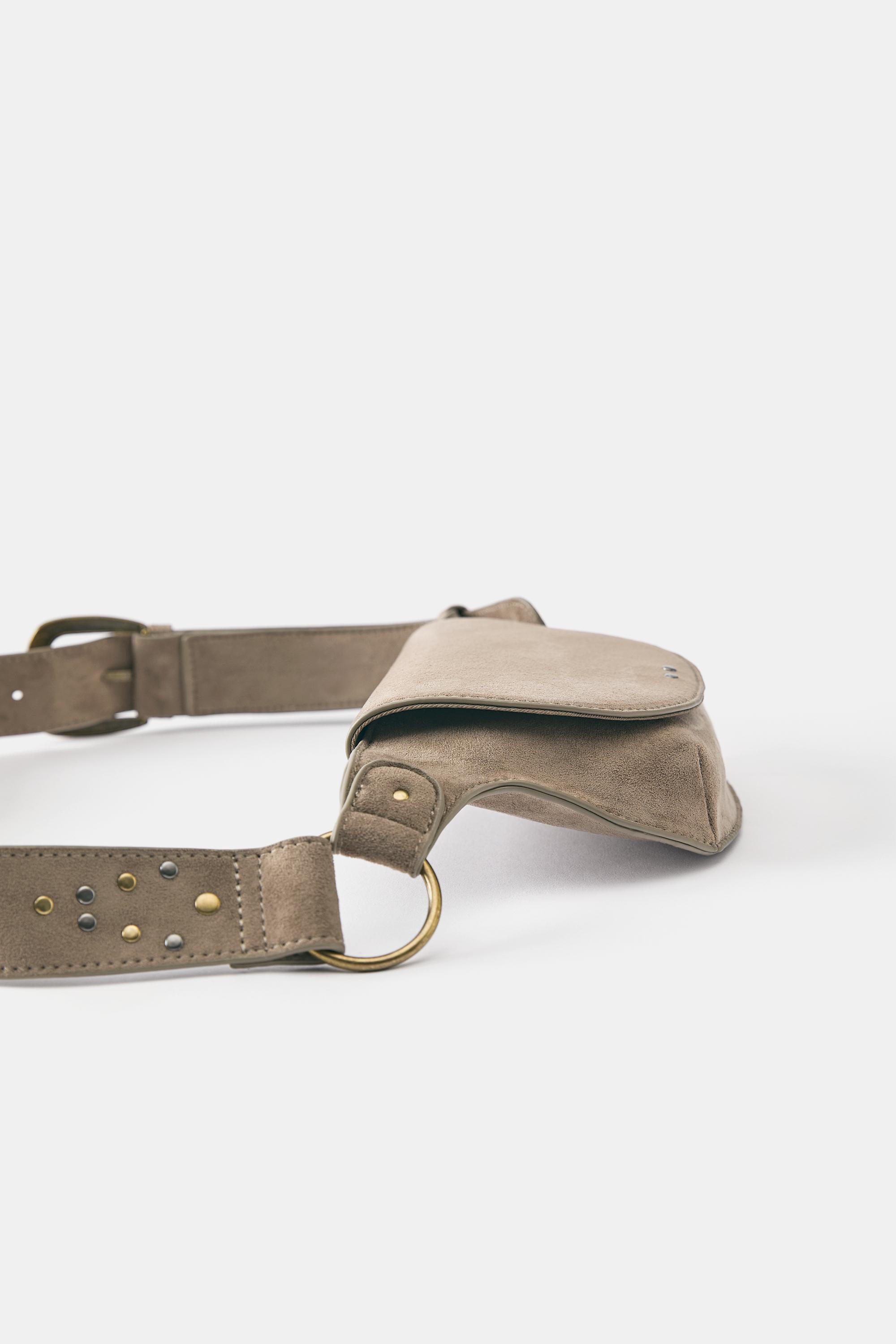 Studded belt bag — Taupe