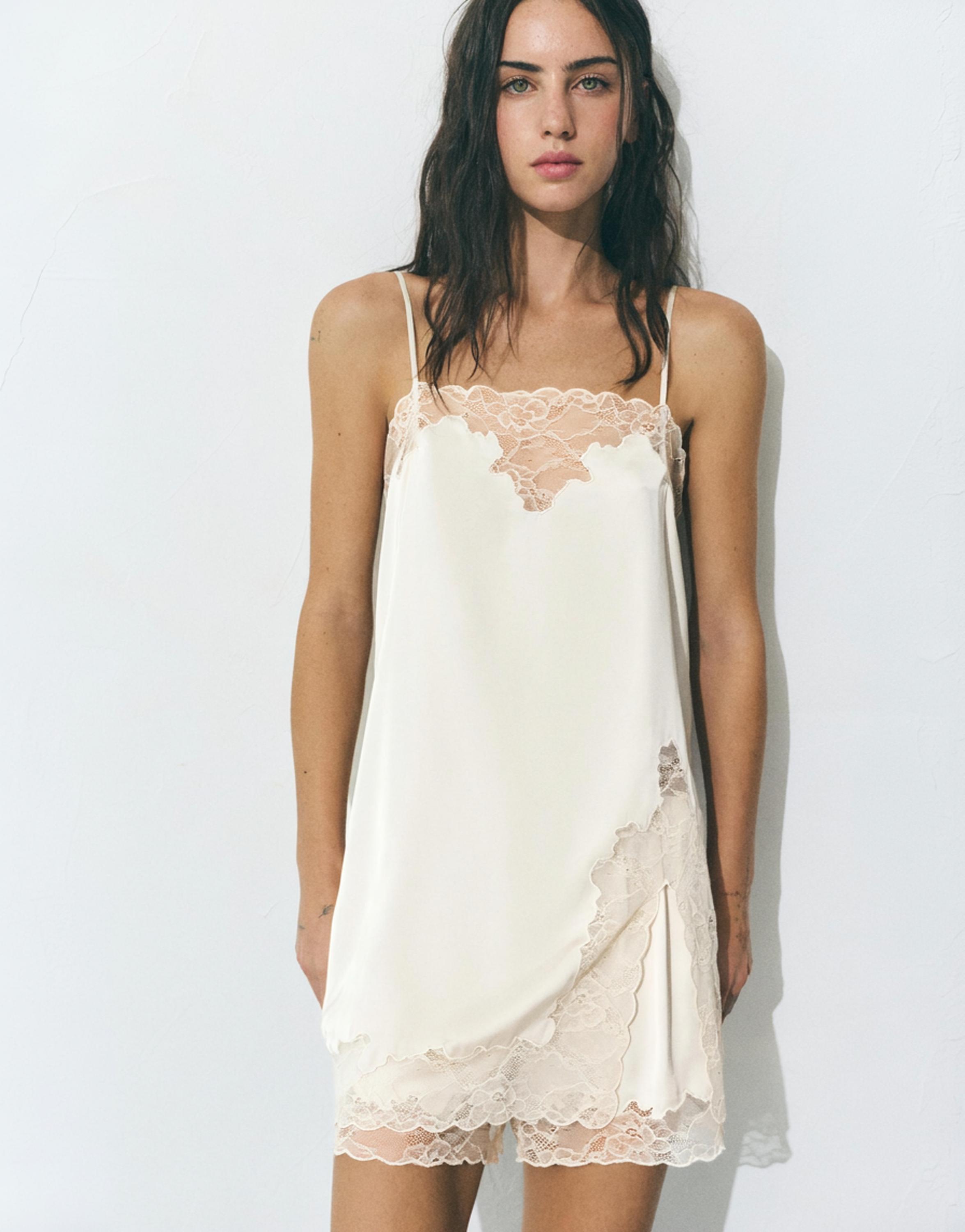 İnce askılı dantelli top - Görsel 11