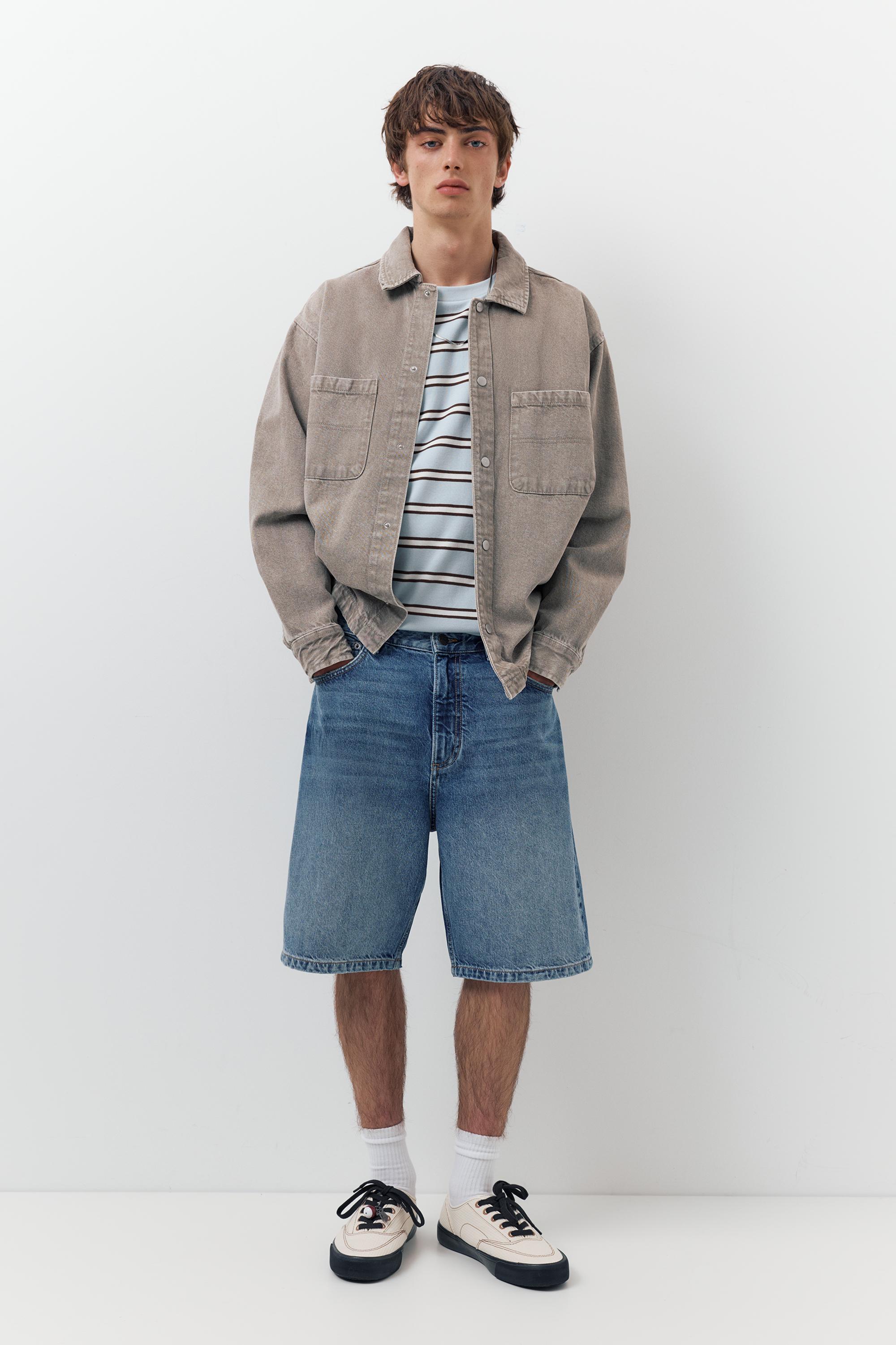 Baggy denim bermuda - Görsel 51