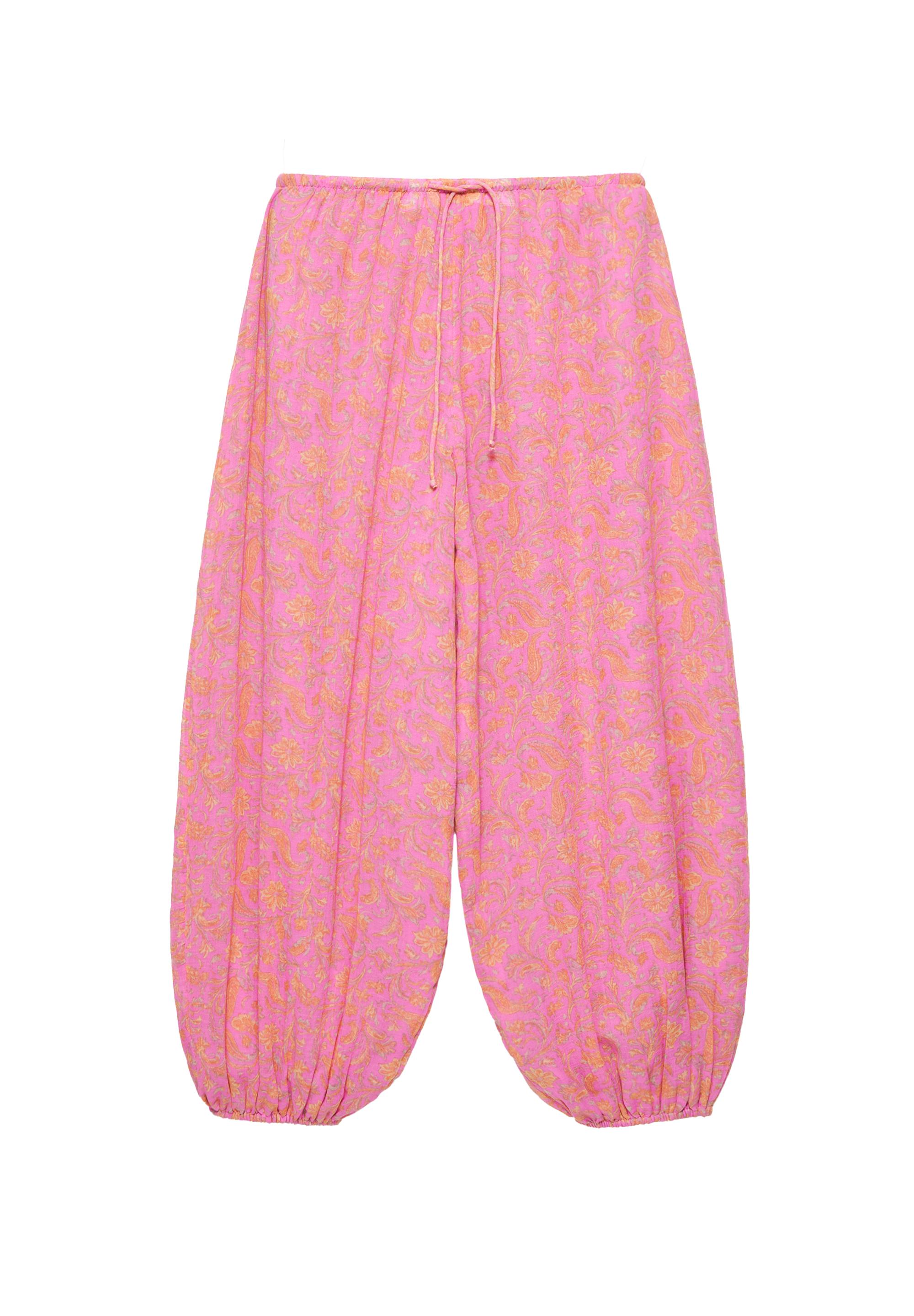 Printed sarouel trousers — Pink