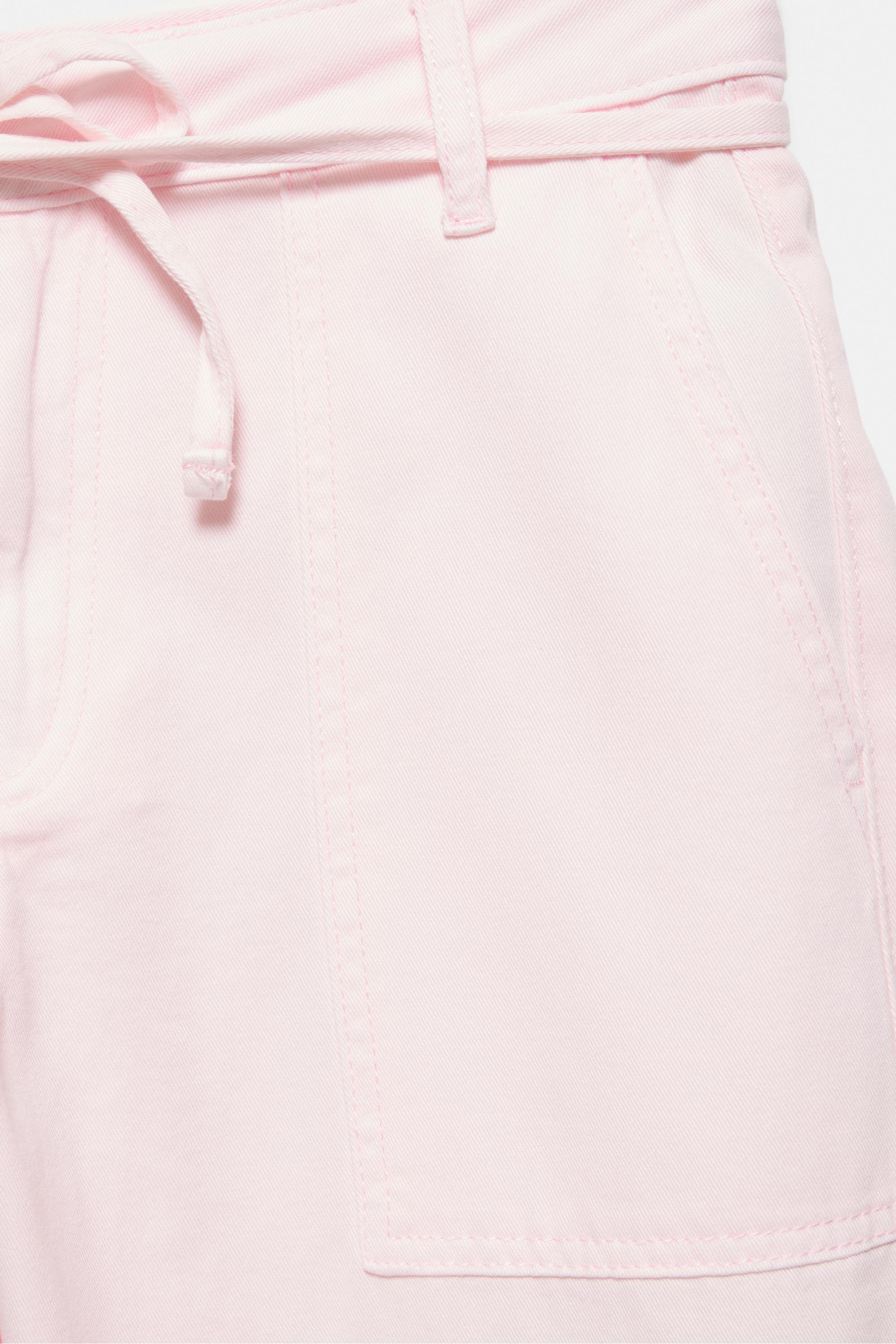 Straight pink cargo trousers — Pink