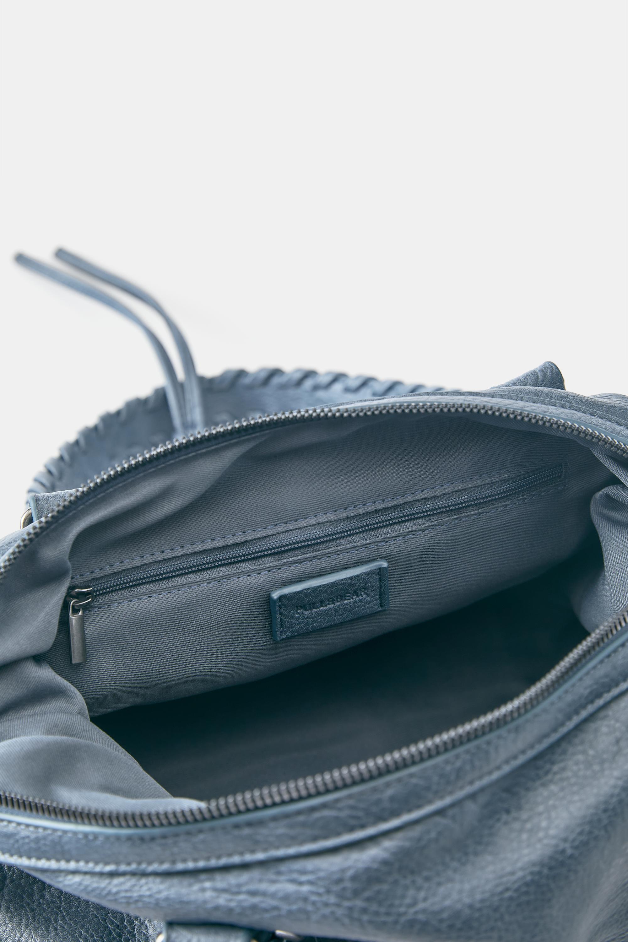 Ring detail shoulder bag — Blue