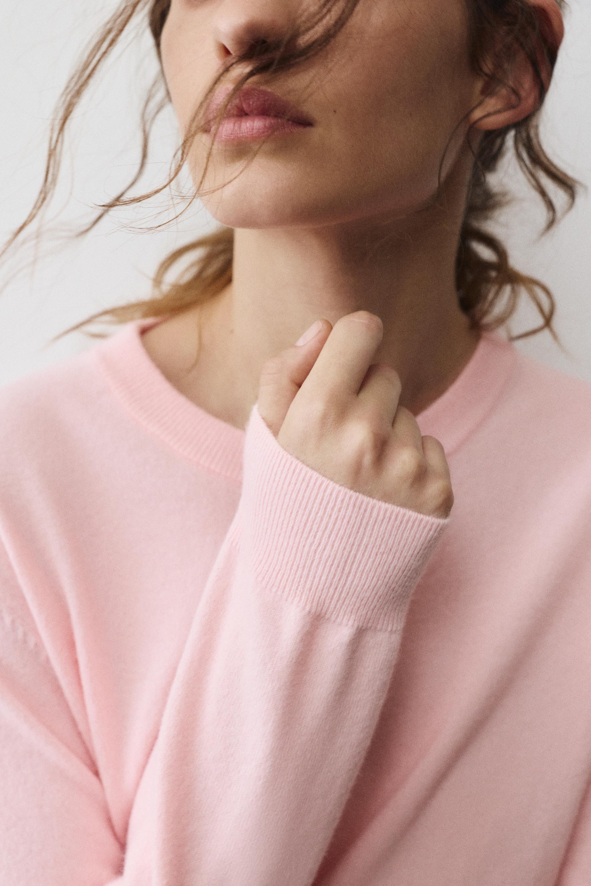Soft knit jumper — Pastel pink