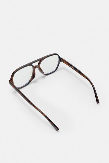 Blue-light aviator sunglasses — Brown 4