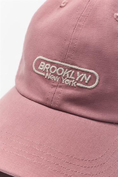 Embroidered Brooklyn cap — Pink 3