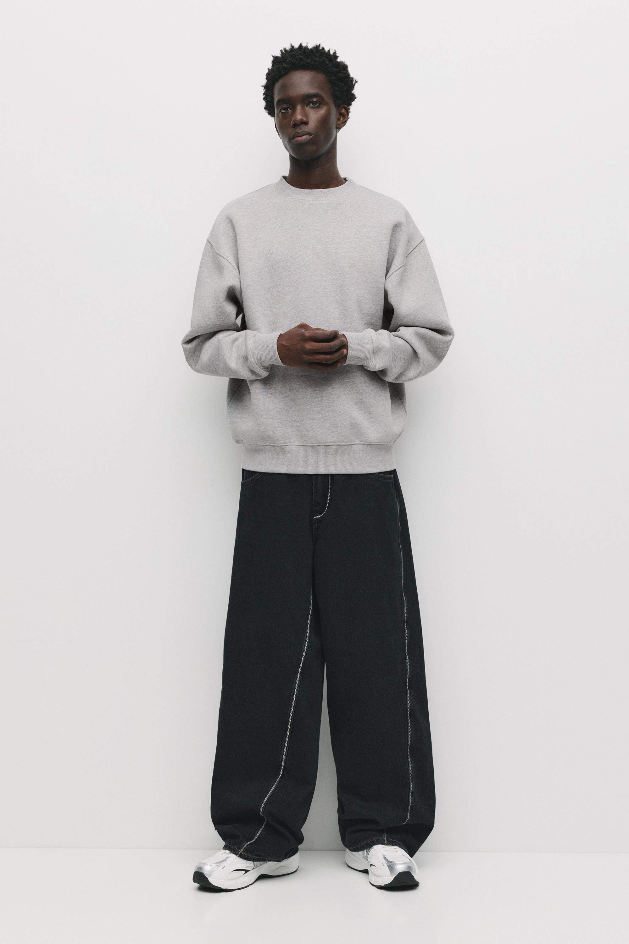 Basic bisiklet yaka sweatshirt - Görsel 43