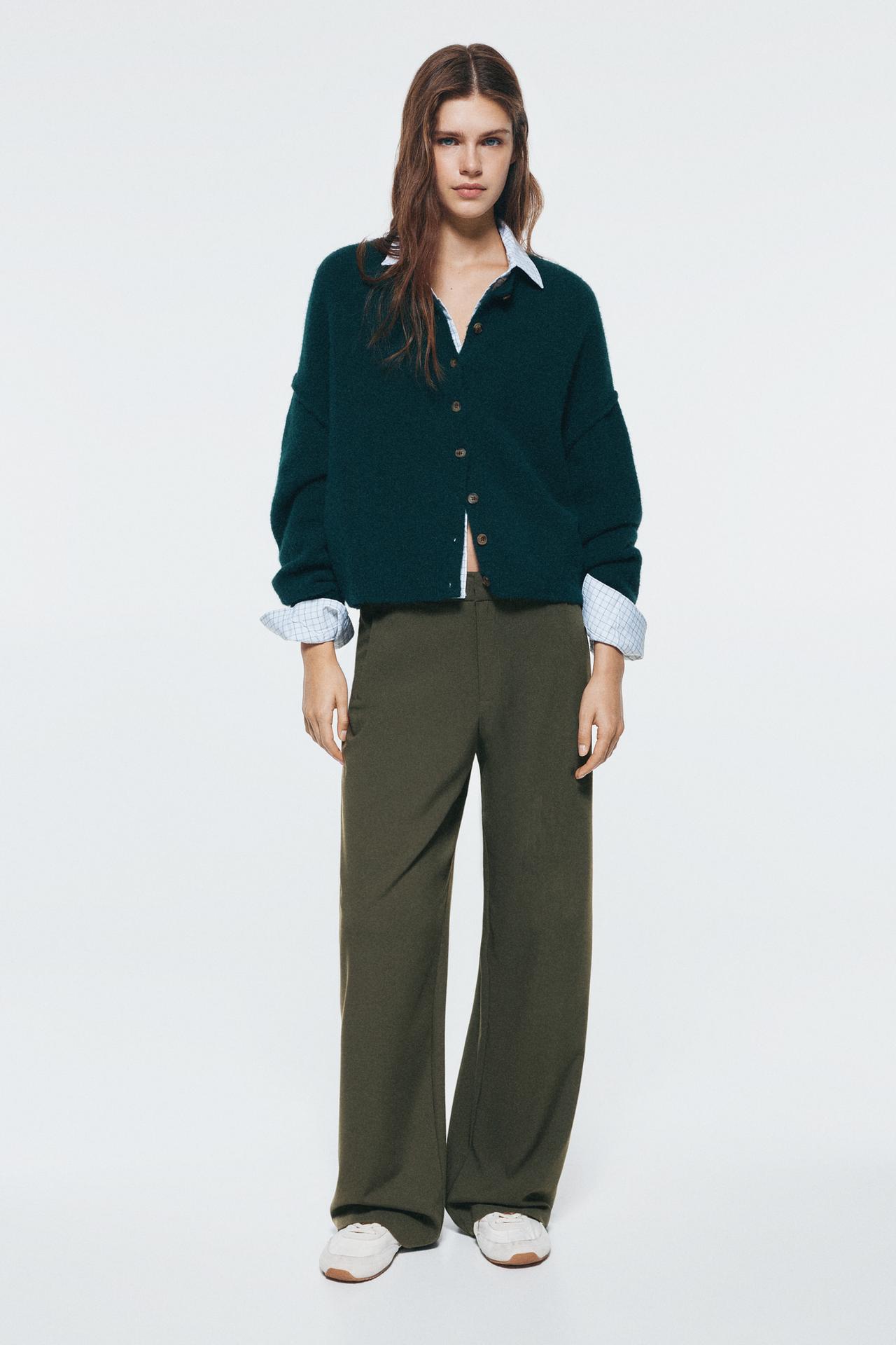 Darted smart trousers — Dark khaki