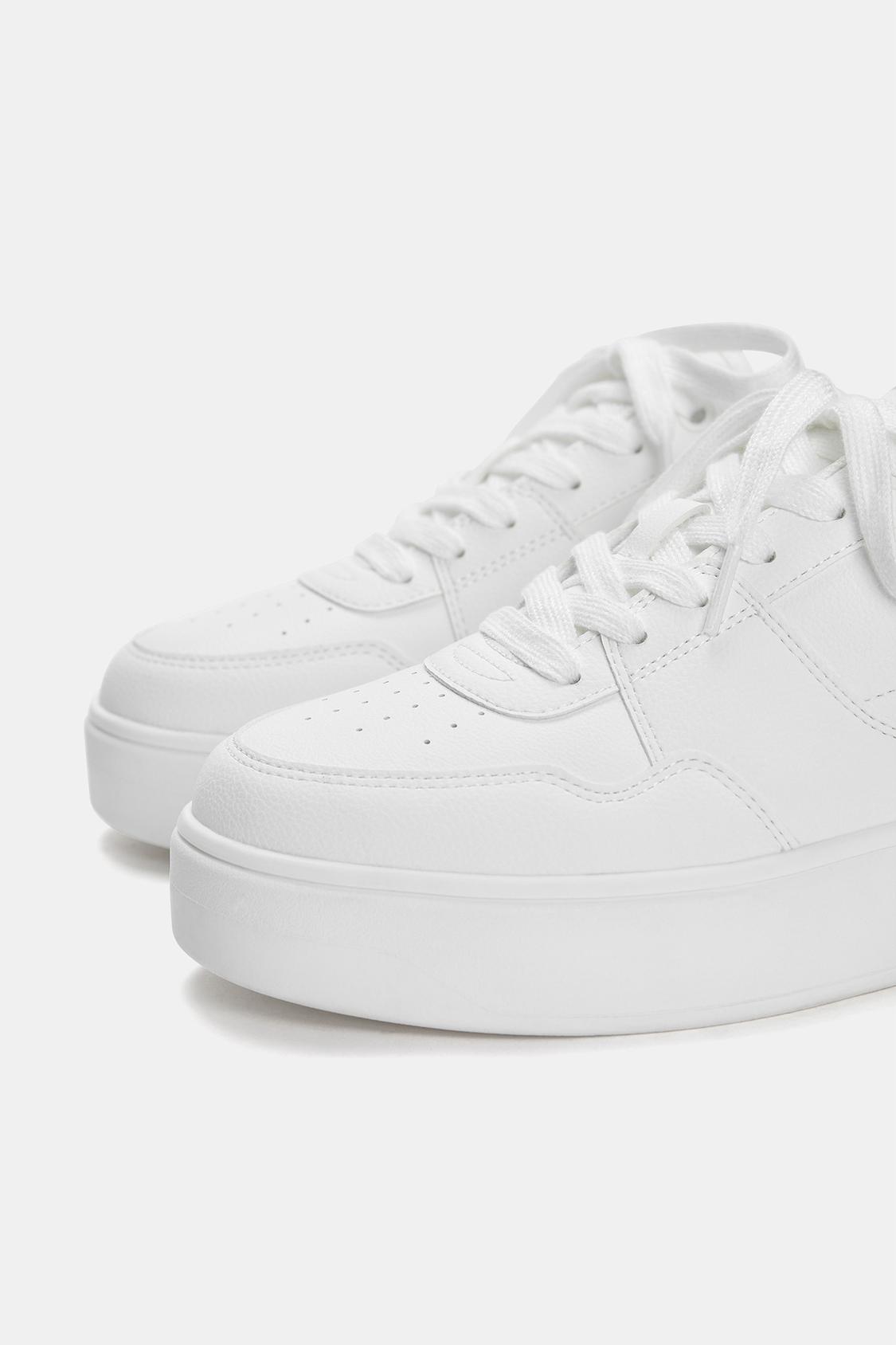 Zapatillas Blancas Pull And Bear Zapatillas Blancas Zapatos Mujer