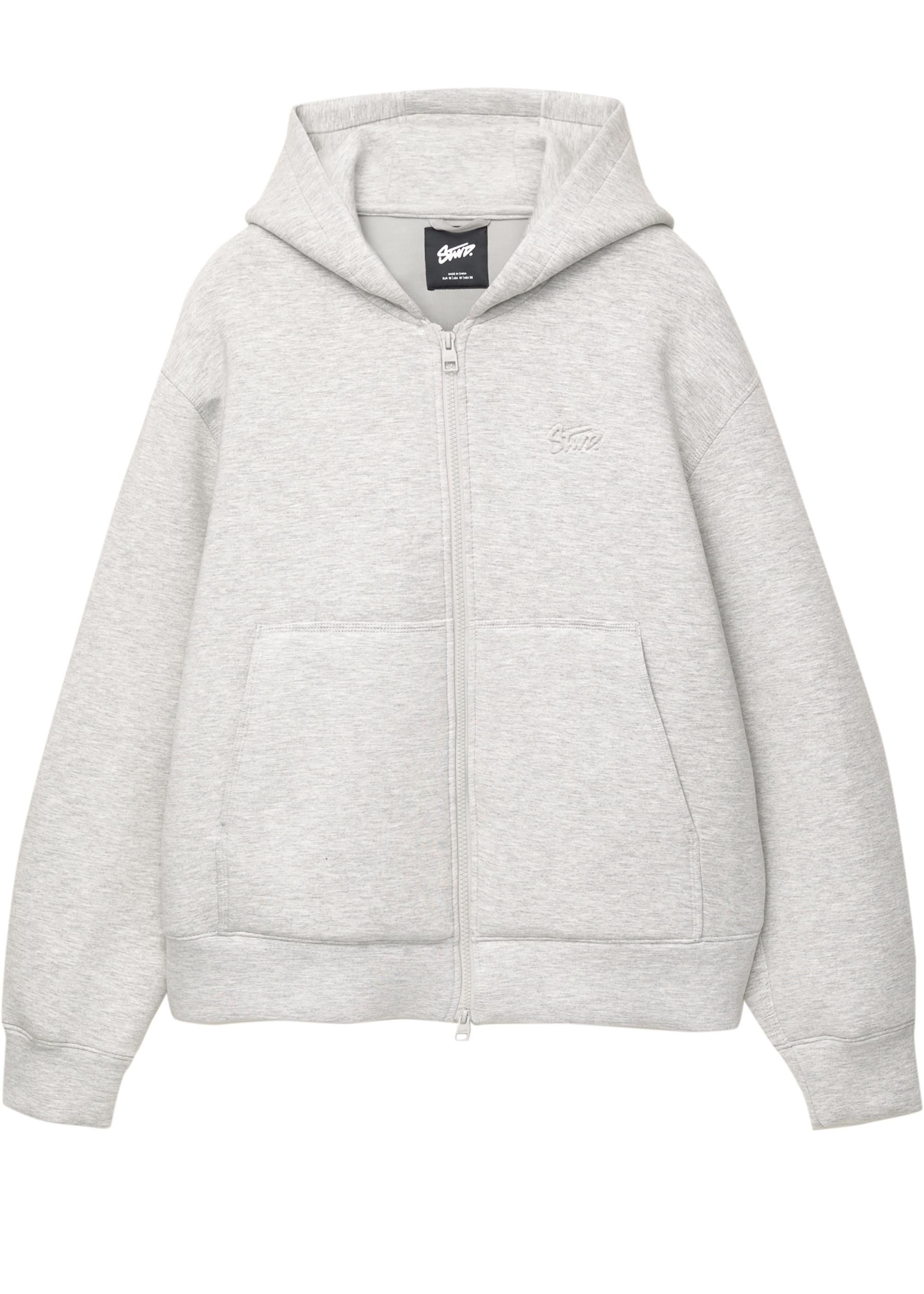 Neoprene-effect hoodie — Grey