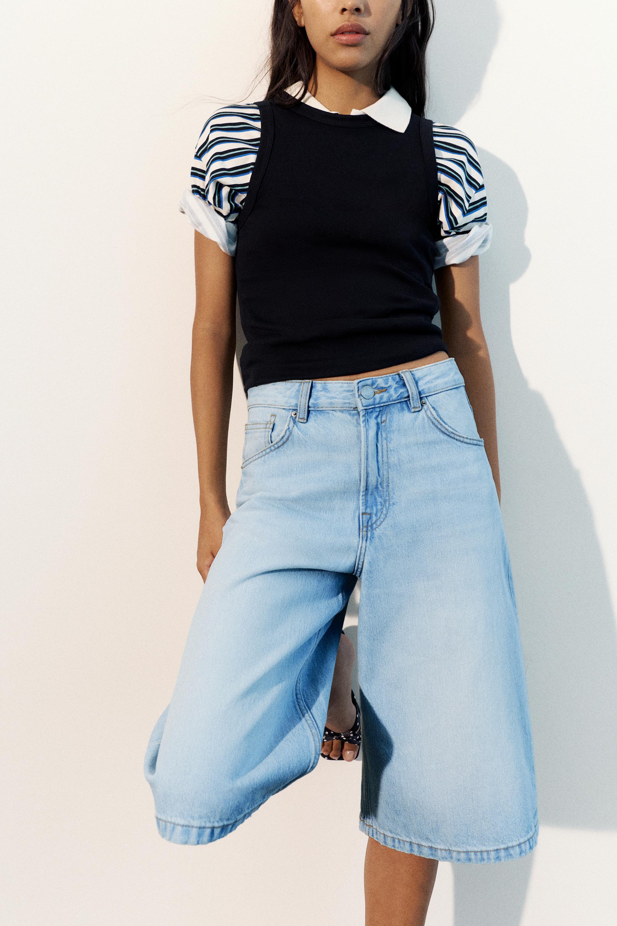 Pull&Bear Düşük bel denim şort