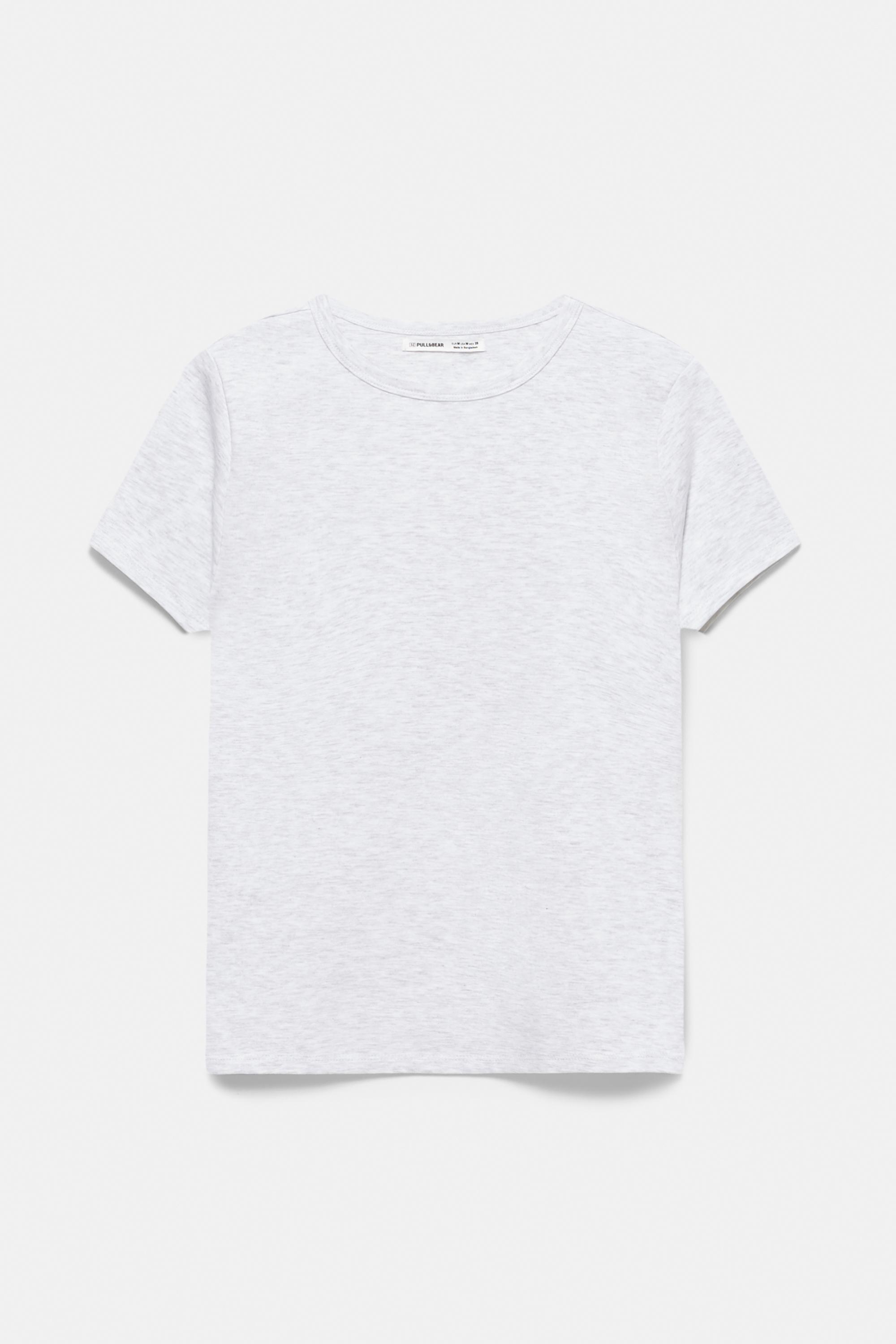 Fitted short sleeve T-shirt — Grey marl