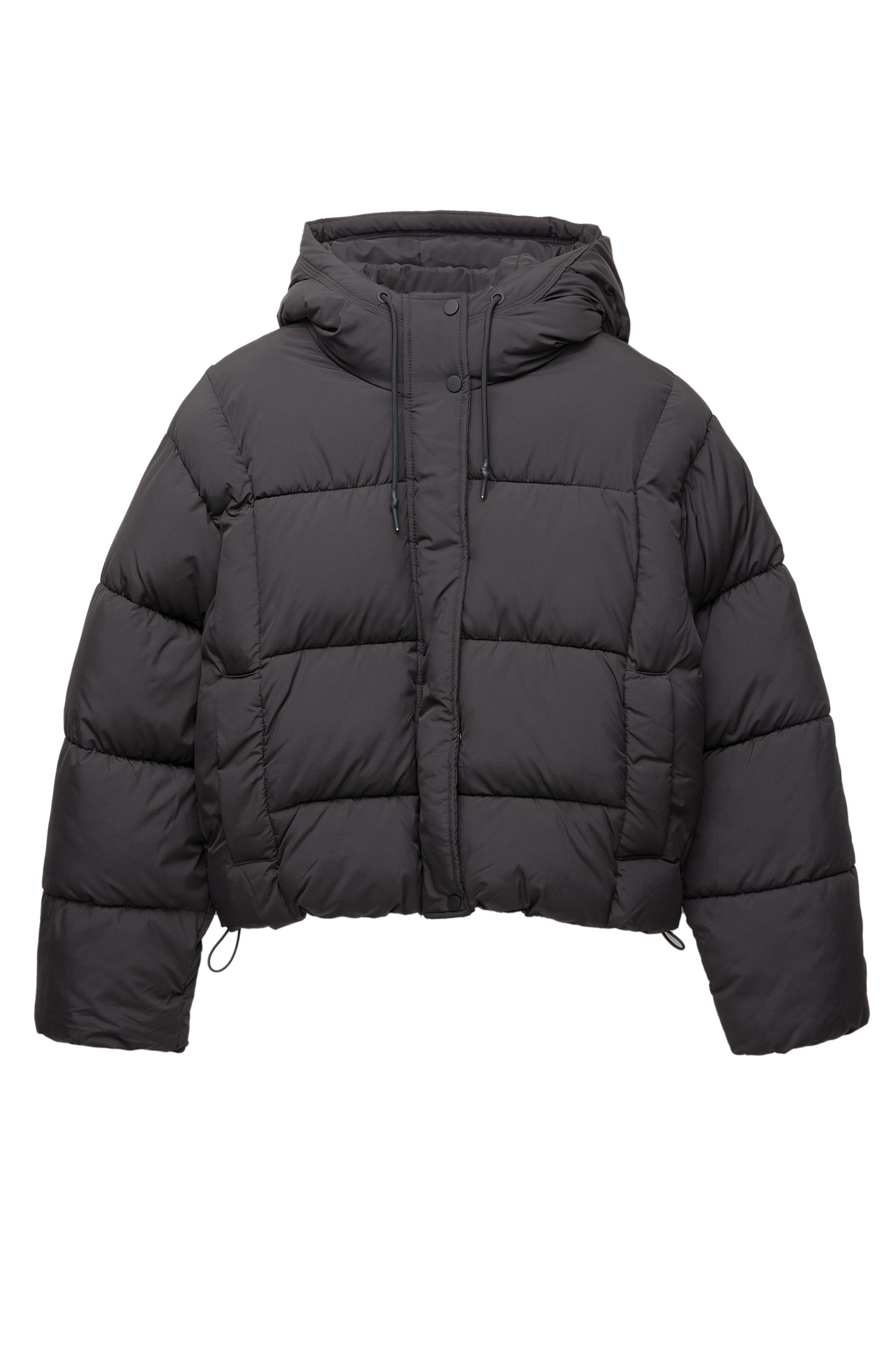 Kapüşonlu Dolgulu Ceket - Görsel 4