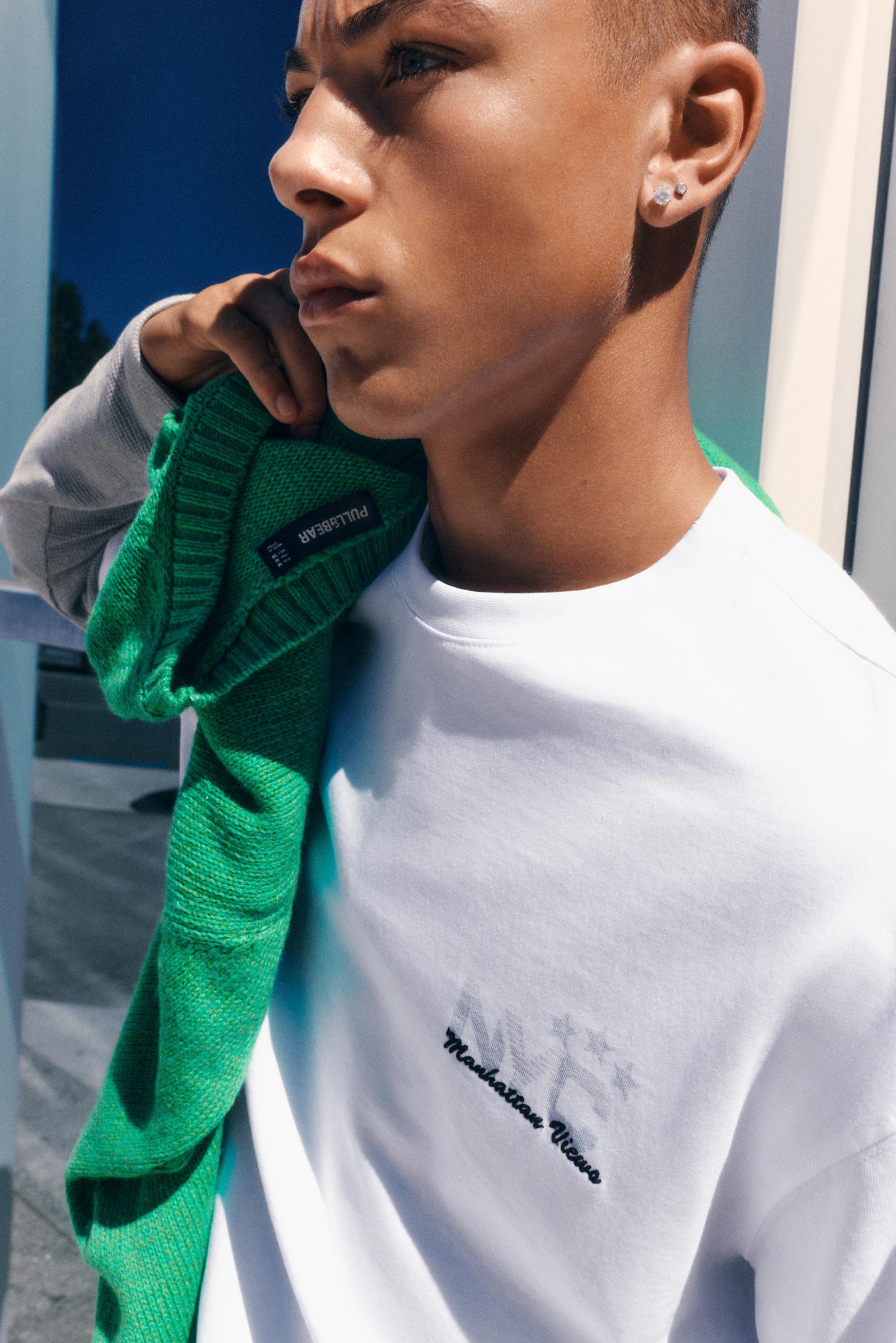 Pull&Bear STWD NYC grafikli tişört görsel 3