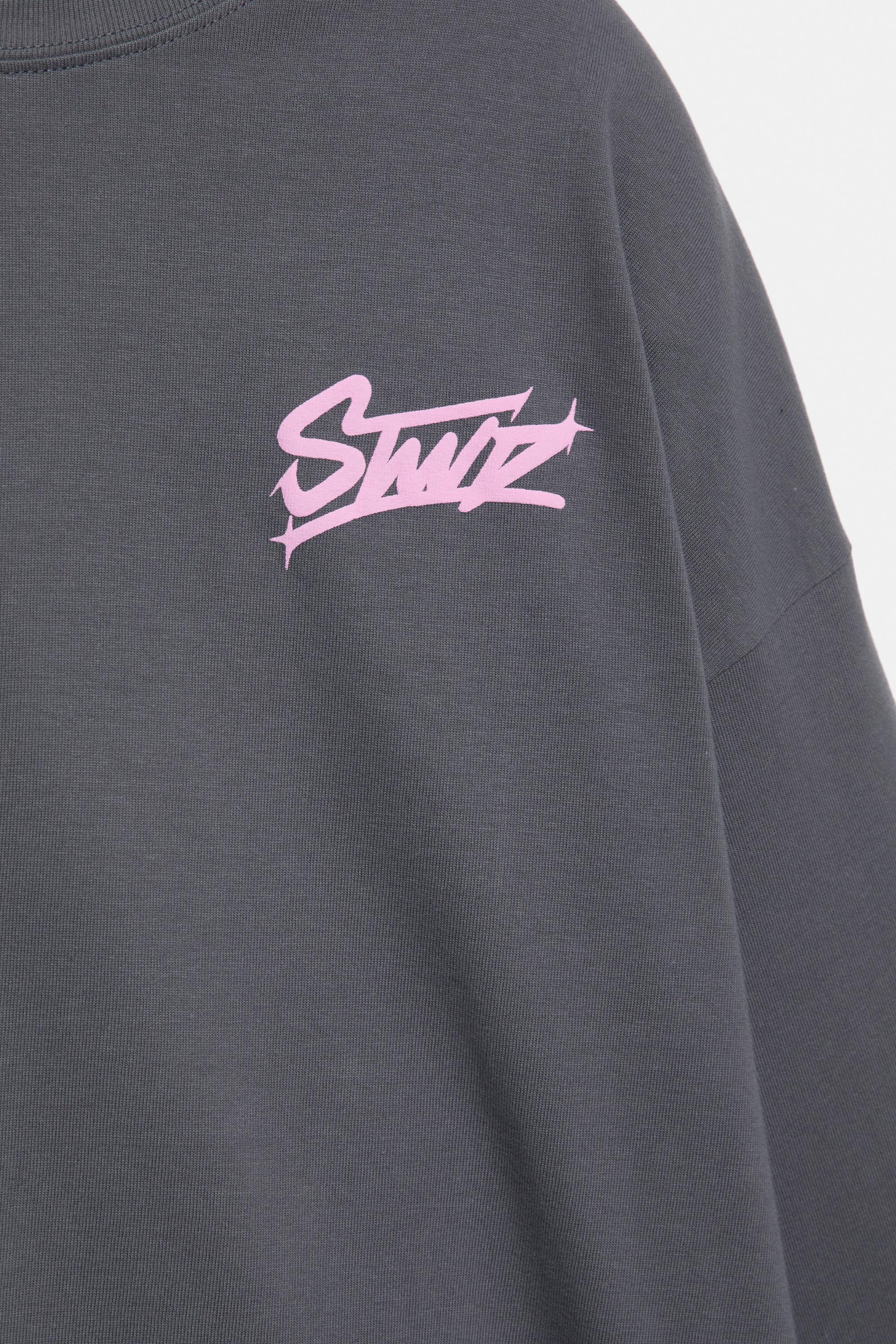 STWD graphic T-shirt — Anthracite grey