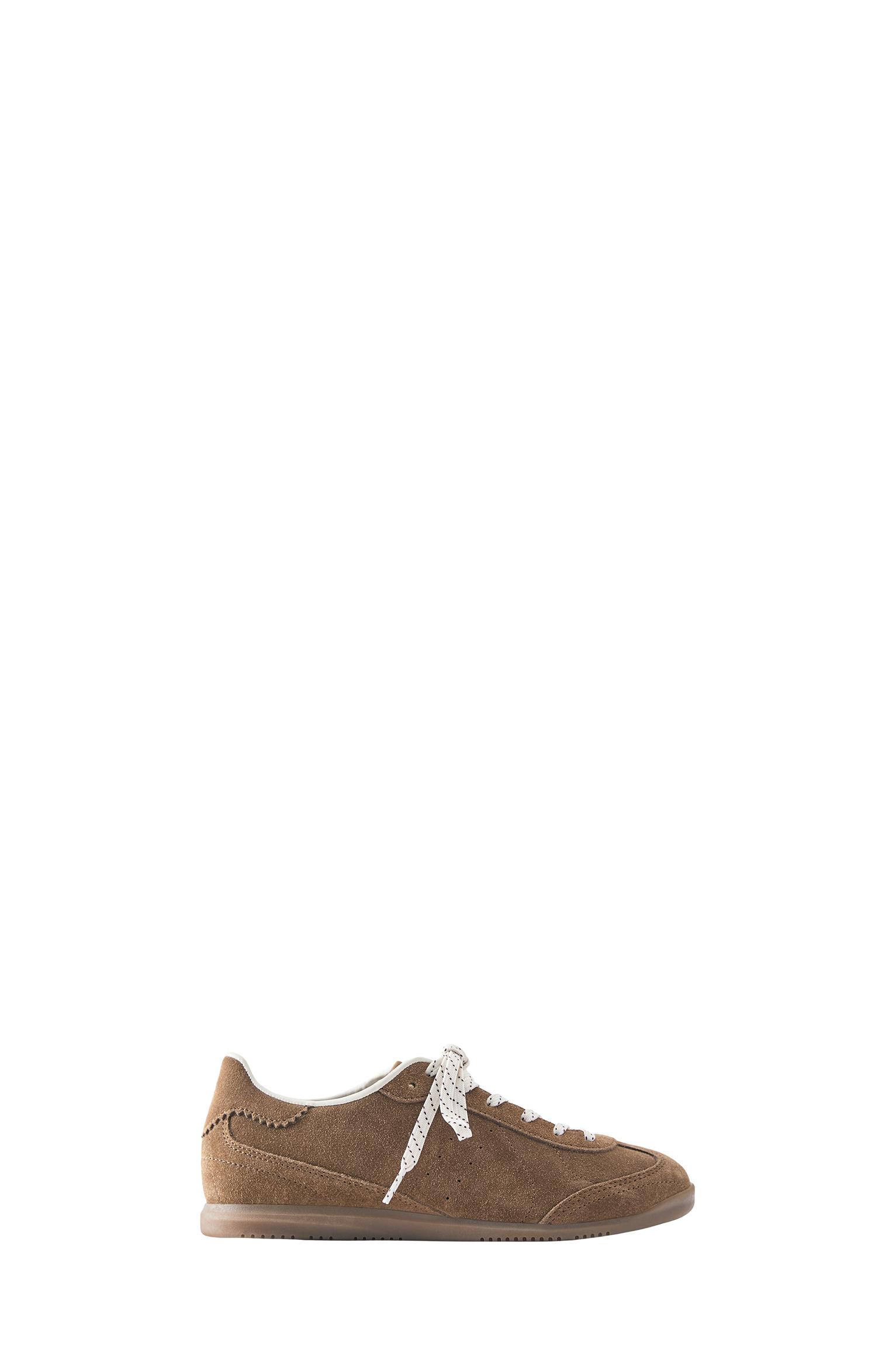 Casual split suede trainers — Leather