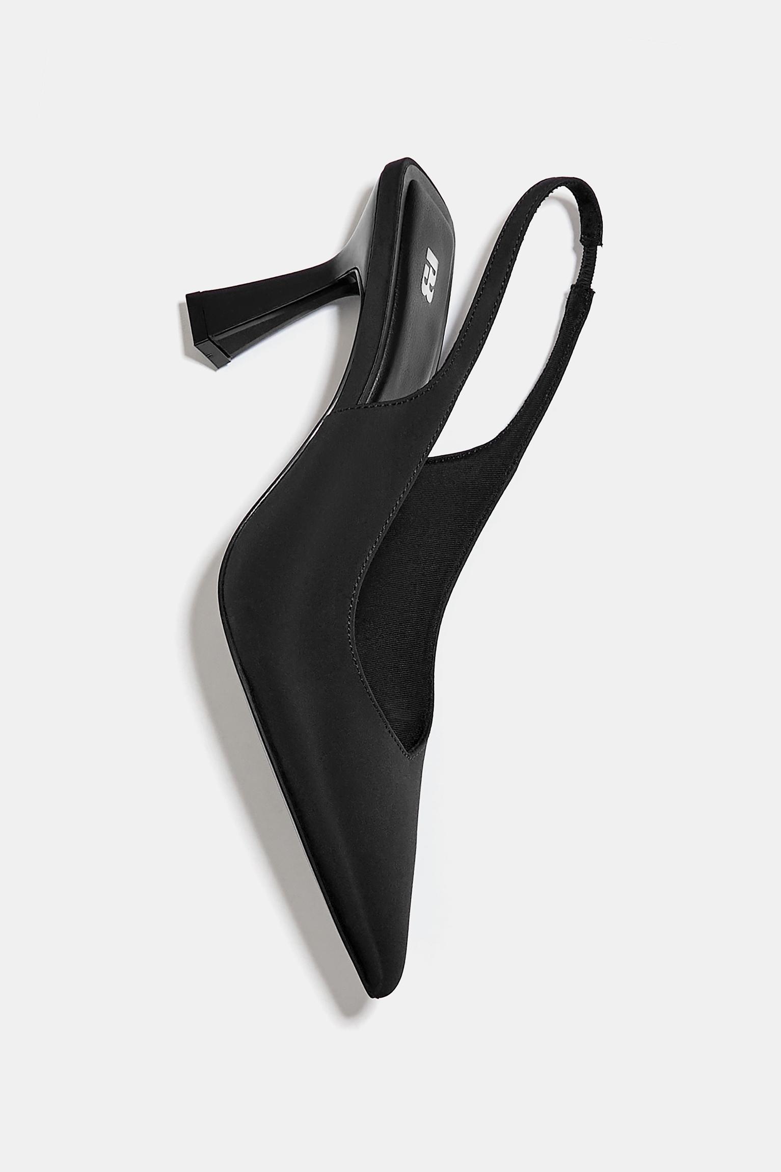 Nylon high-heel shoes — Black