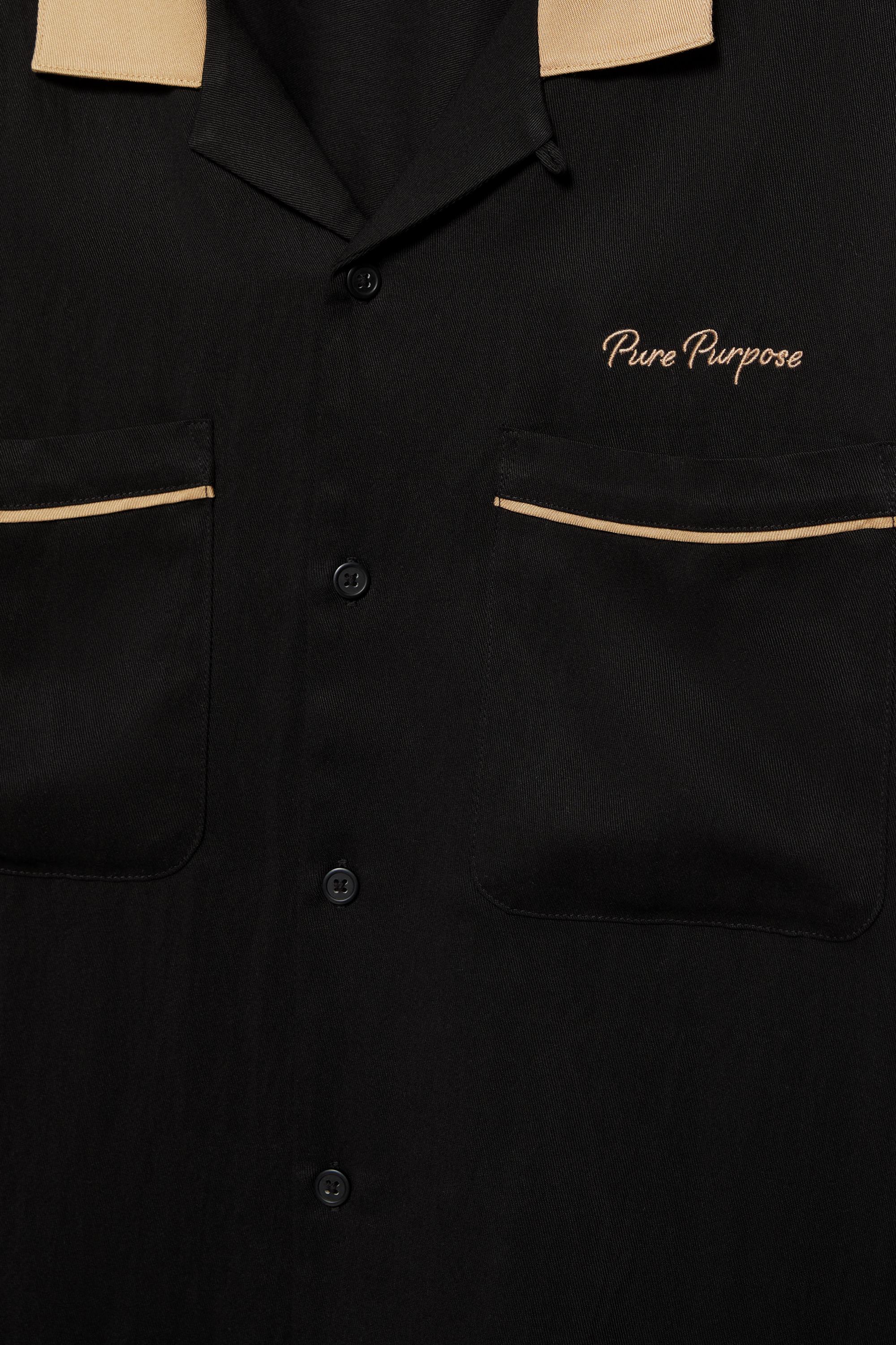 Bowling short sleeve shirt — Black