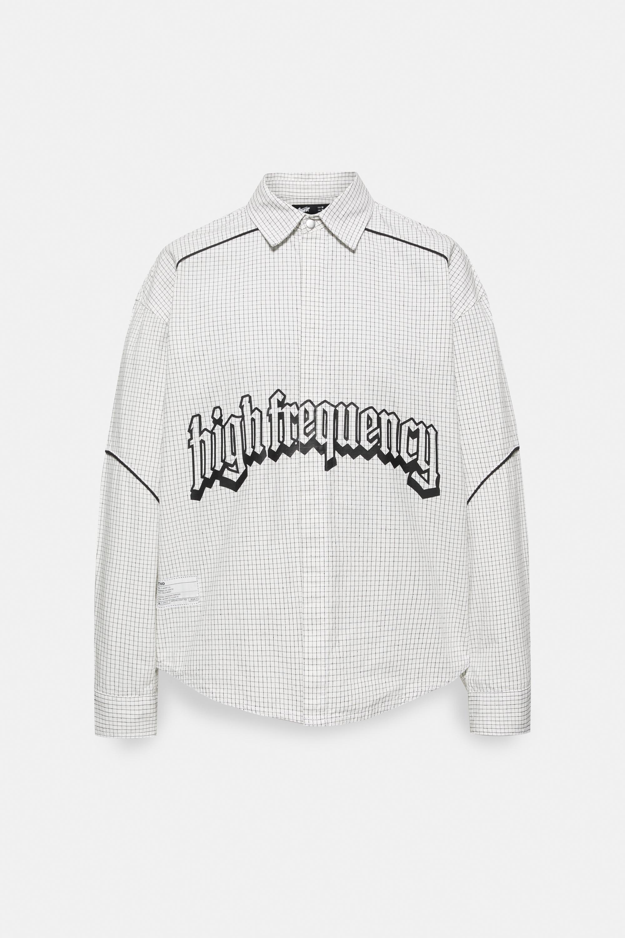 Check graphic shirt — Bright white